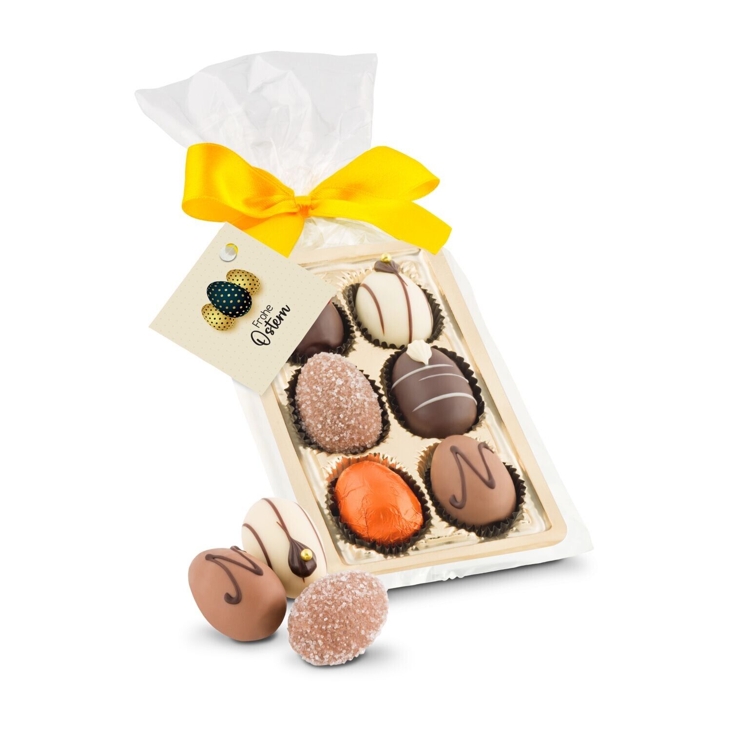 Schokoladen-Pralineneier, 6 Stück, 125 g-476
