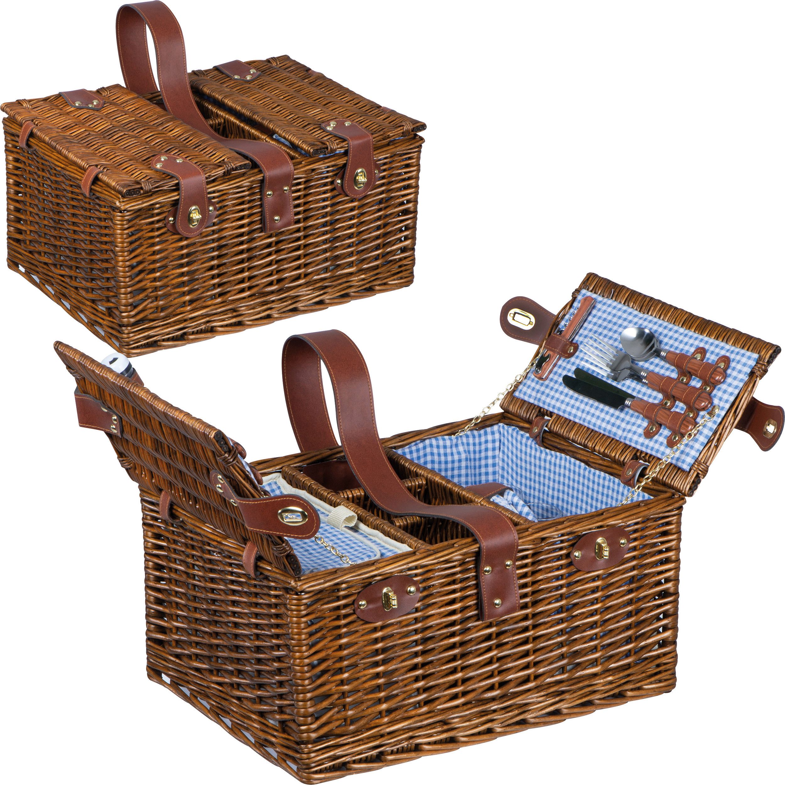 Picknickkorb für 4 Personen - braun-297