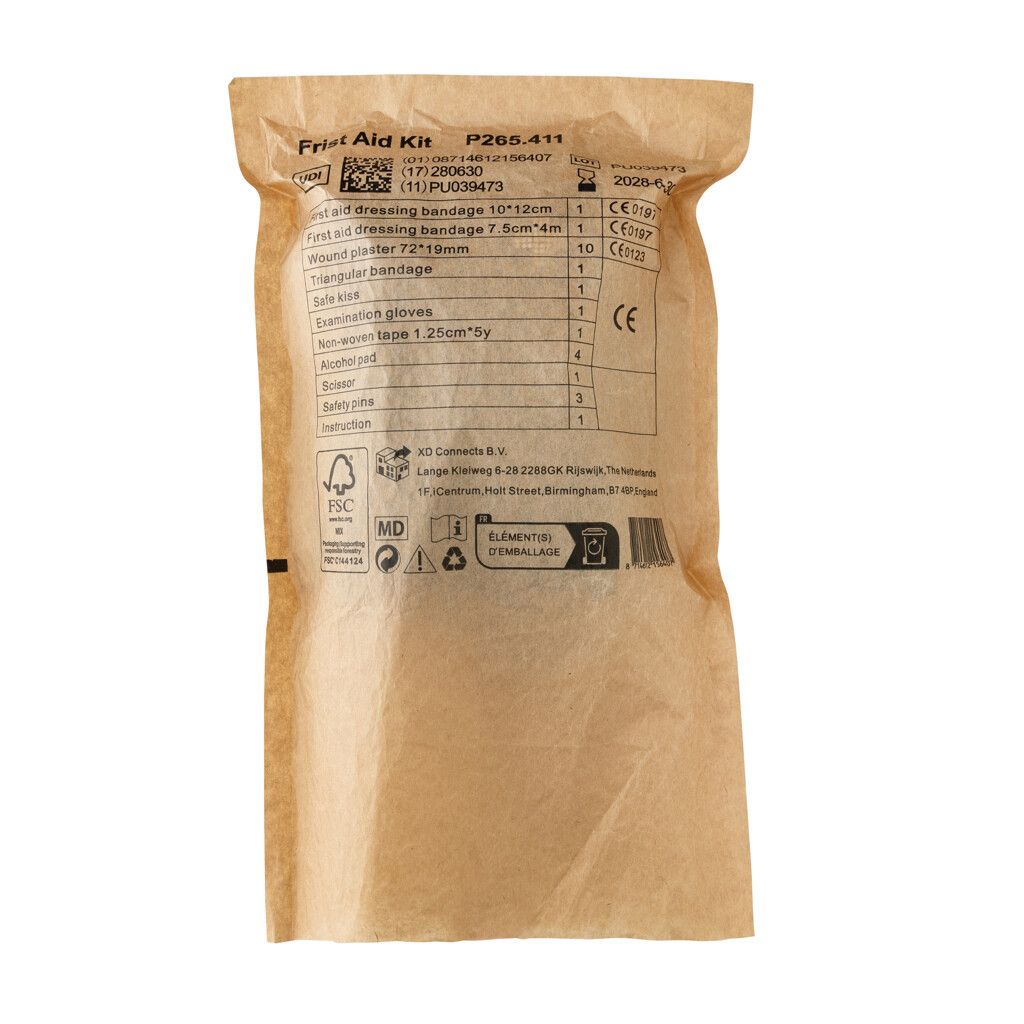 Erste-Hilfe-Set in RCS recycelter Nubuk-PU Tasche - schwarz-473