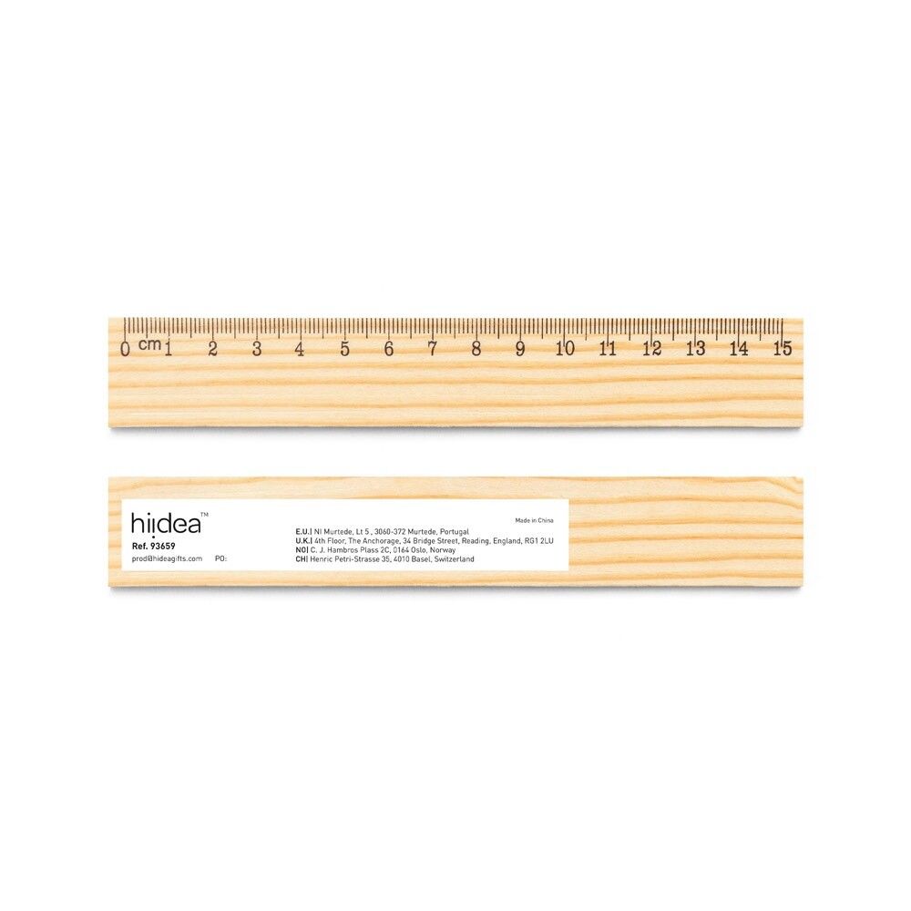 WESLEY 15 Lineal aus Kiefernholz mit 15 cm Skala - naturhell-874