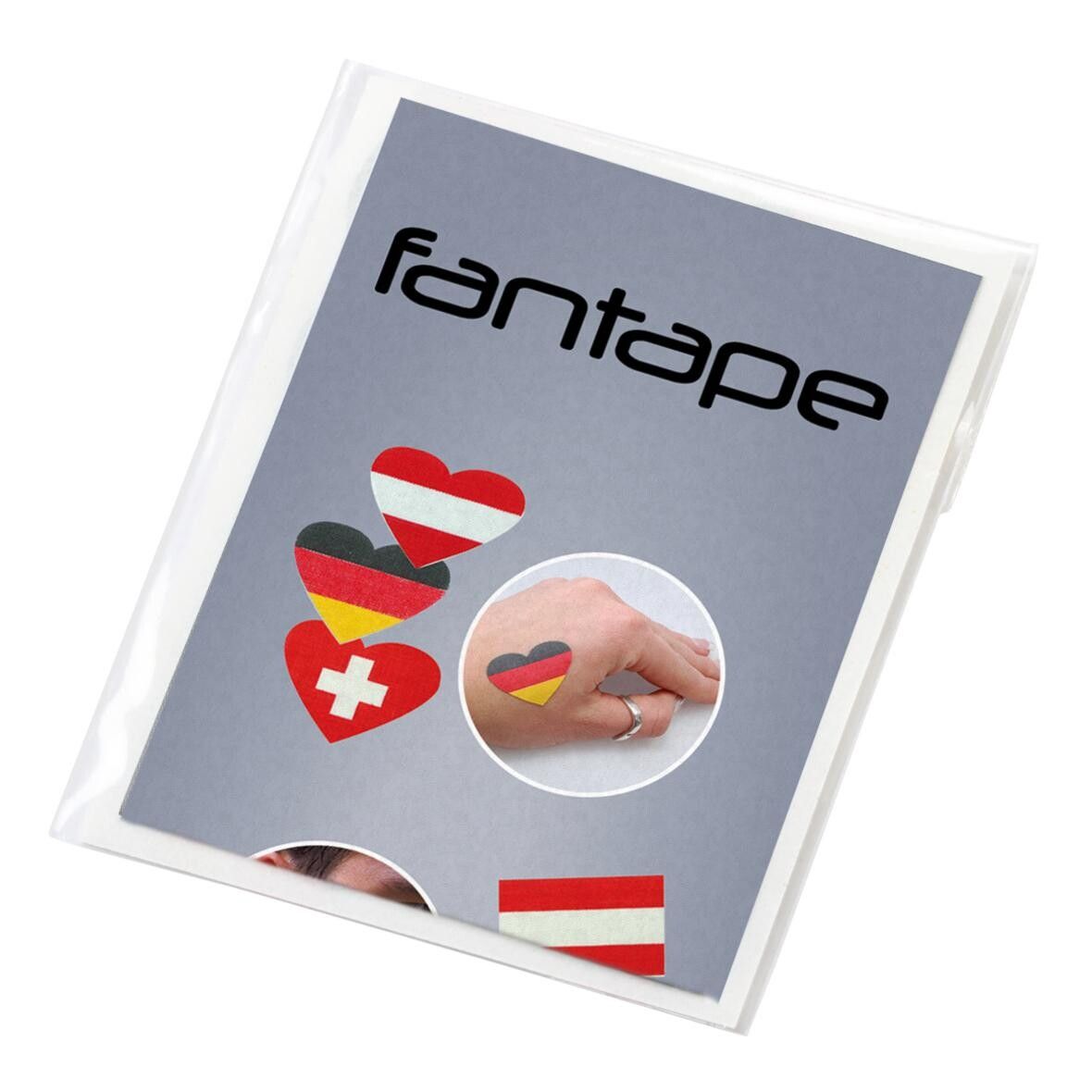 Fantape Herz, 4er-Set - Deutschland-Farben-477