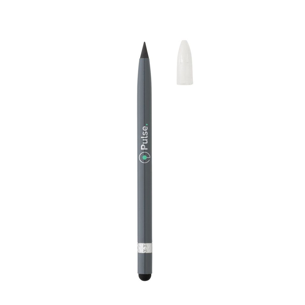 Tintenloser Stift aus Aluminium mit Radiergummi - grau-636