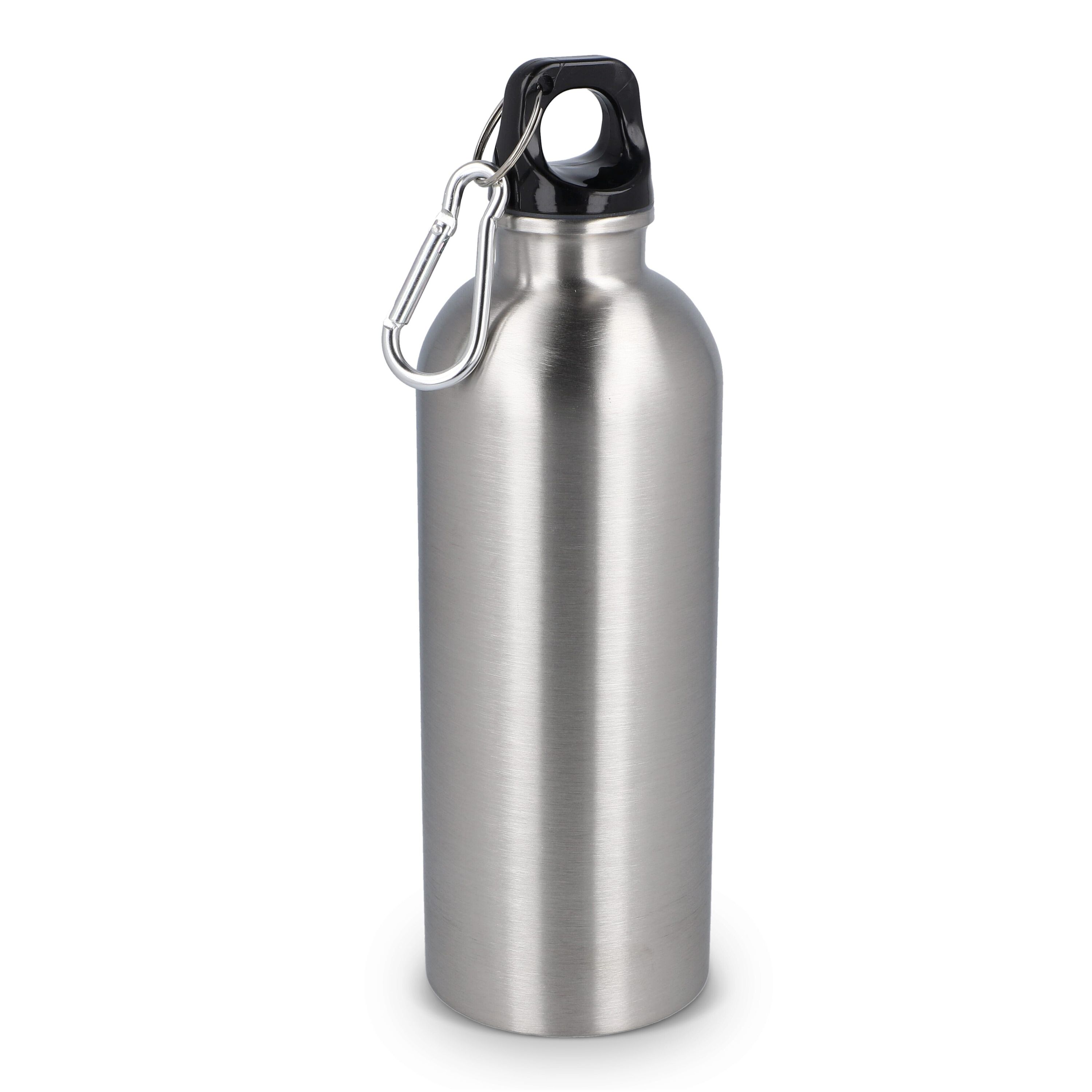 R-Edelstahl einwandige Flasche mit Karabiner 500 ml - silber-901