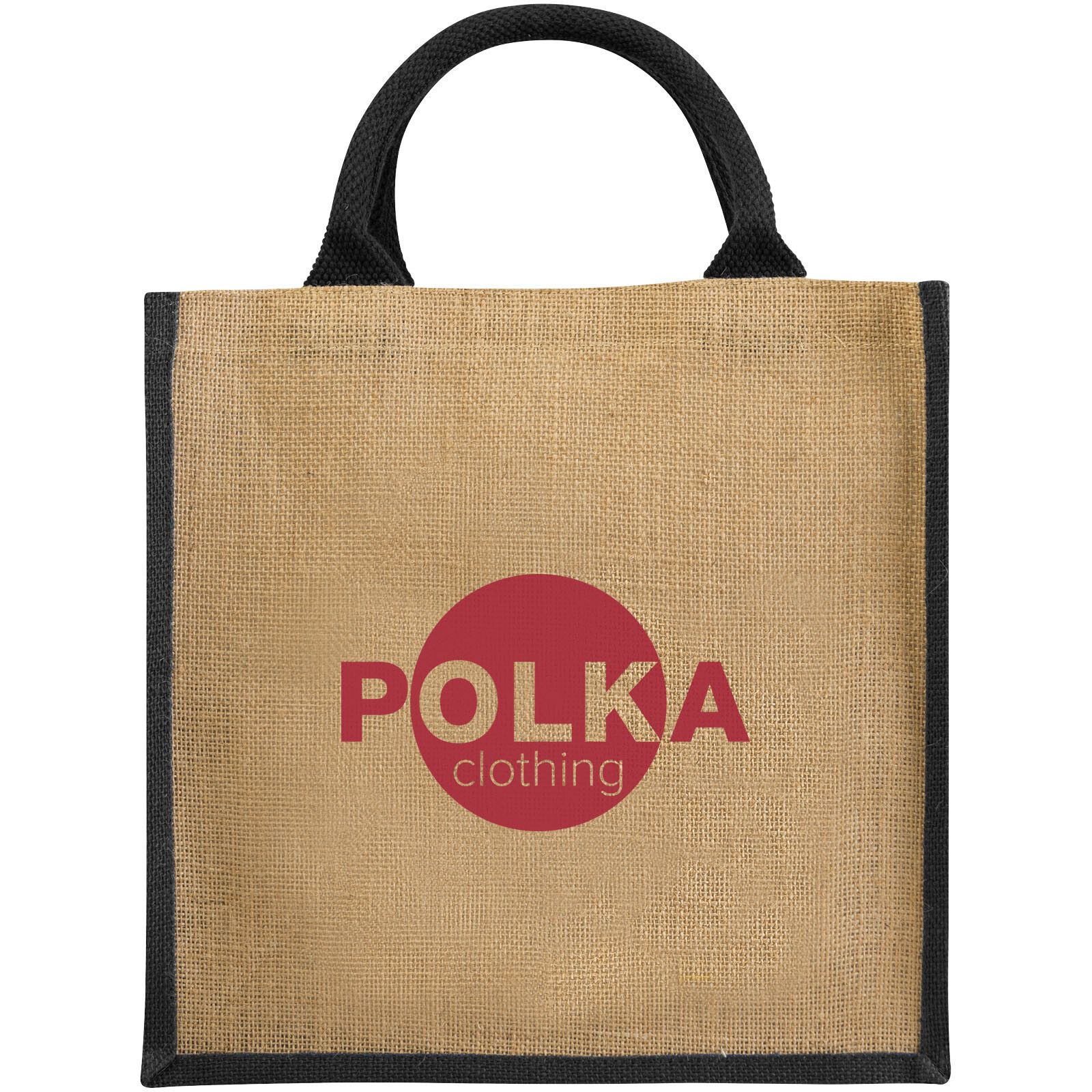 Chennai Jute Tragetasche 16L - natur -  schwarz-86