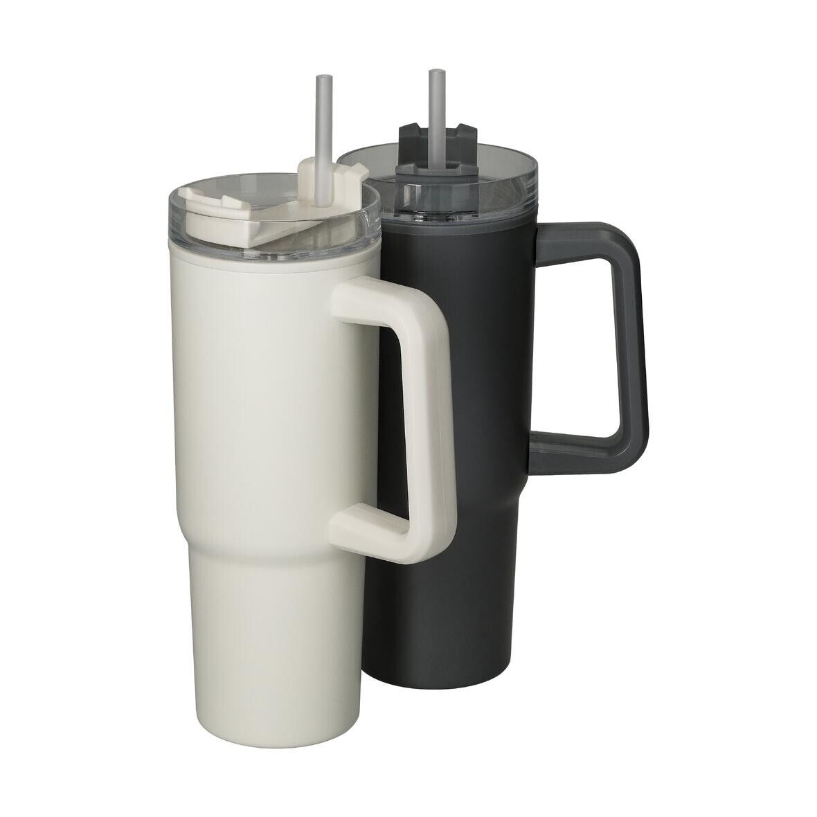 Trinkbecher Tampa, 800 ml - grau - creme-952