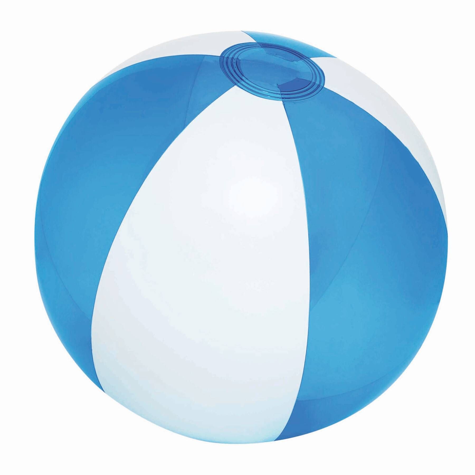 Strandball OCEAN - transparent blau - weiß-861