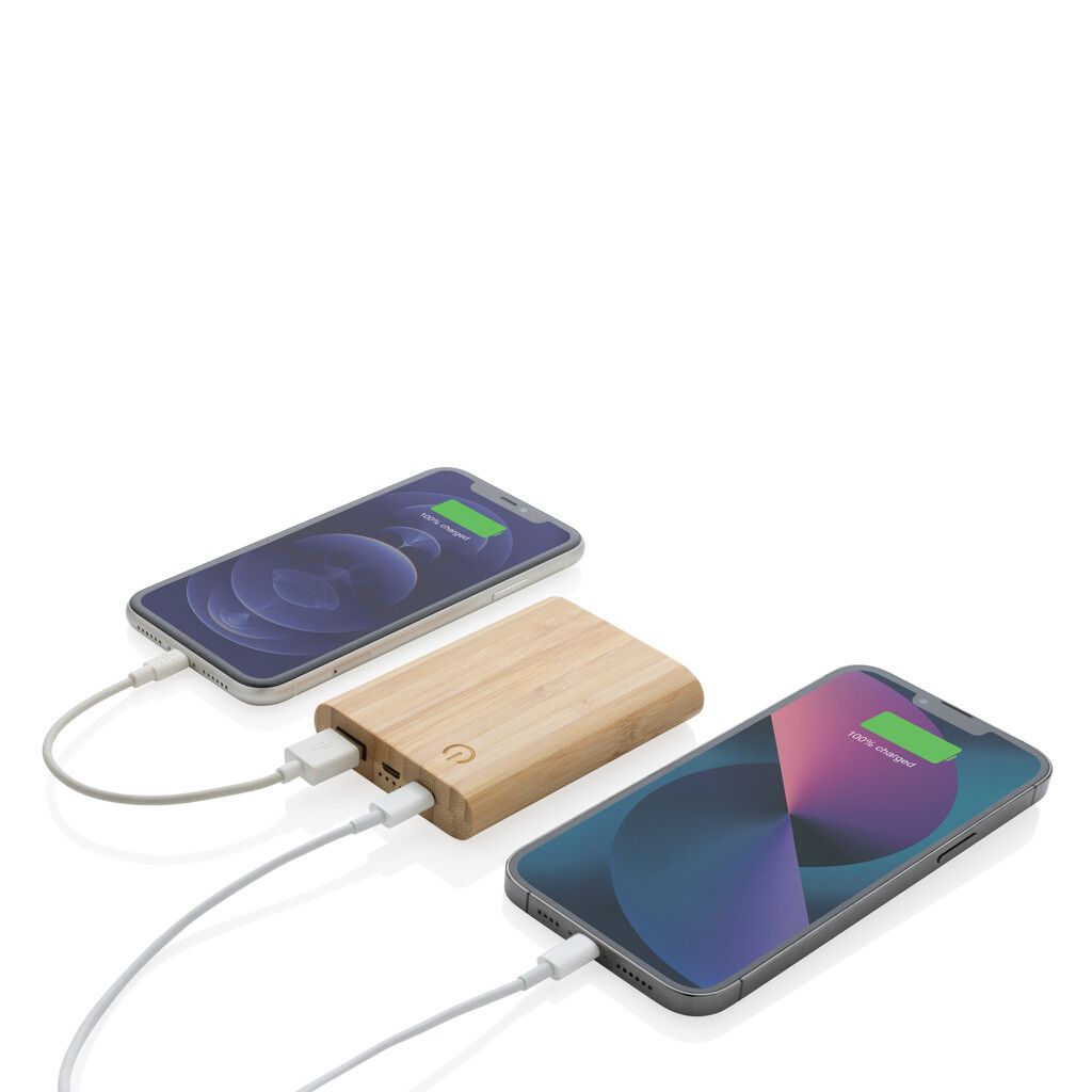 5.000mAh Bambus-Powerbank - braun-102