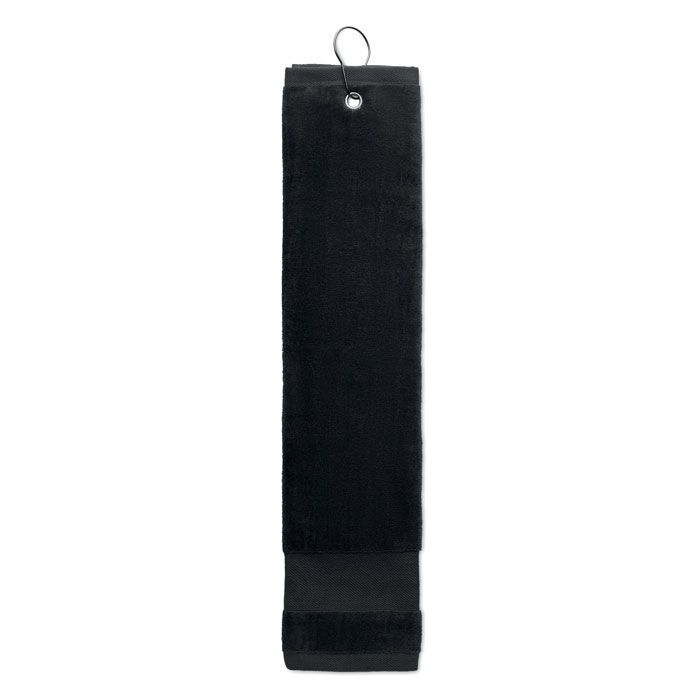 Golfhandtuch mit Haken HITOWGO - schwarz-257