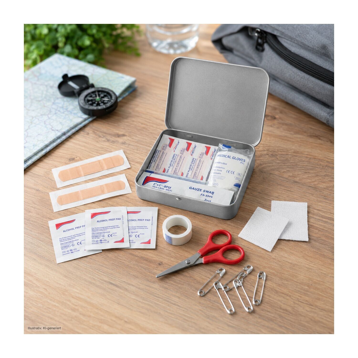 First Aid Box Compact, 27-teilig in Metalldose-865
