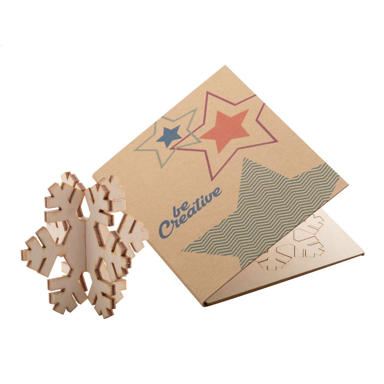 Creax Eco Weihnachtskarte, Schneeflocke - natur-482