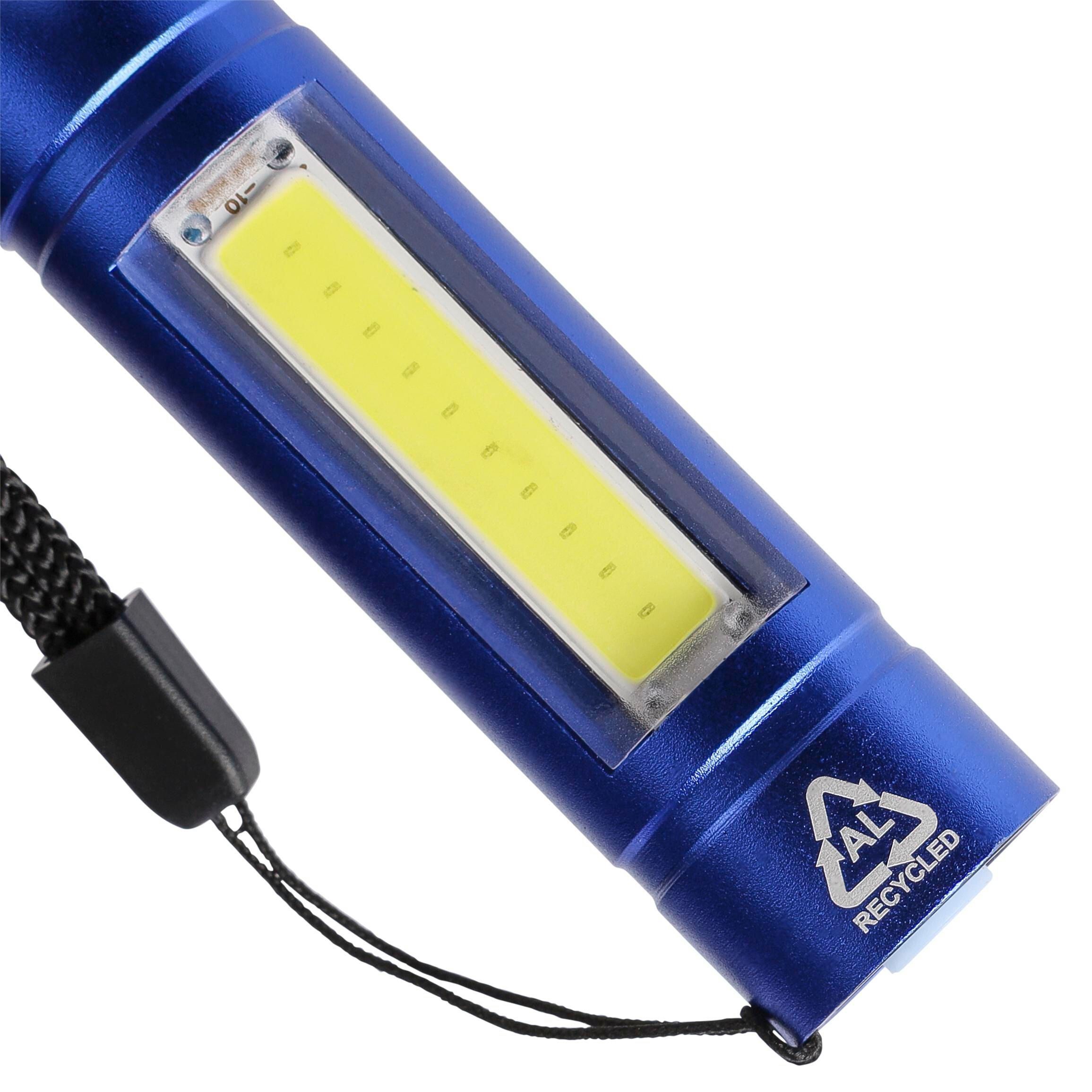 Taschenlampe aus recyceltem Aluminium COB Sami - silber-666