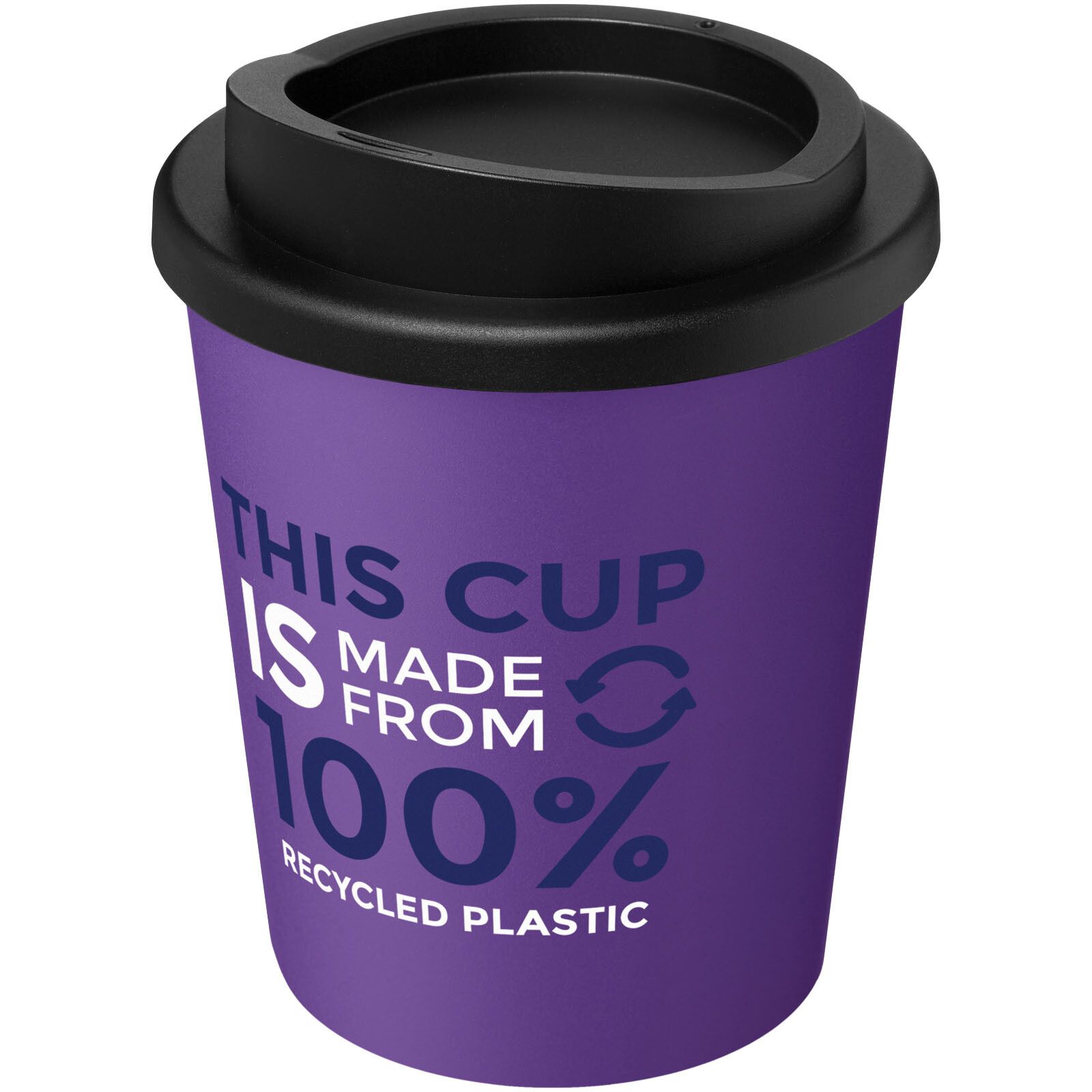 Americano Espresso 250 ml recycelter Isolierbecher  - lila -  schwarz-205