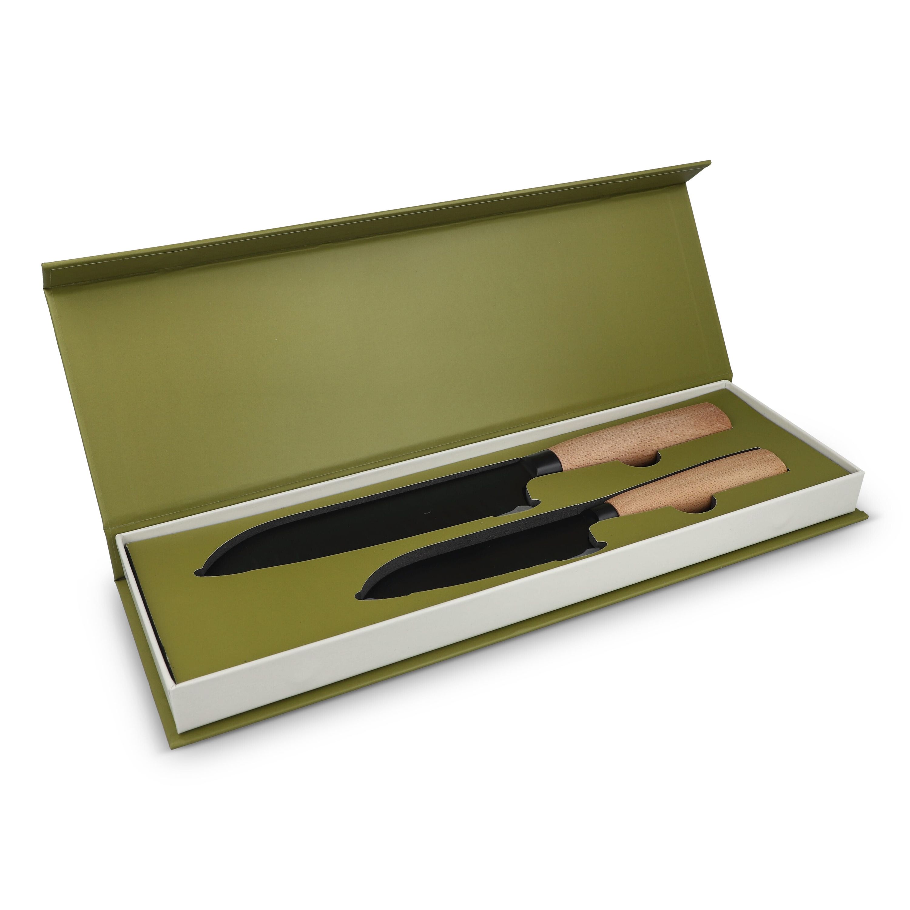 InSideOut Santoku 2tlg. Messerset Ravn - holz-594