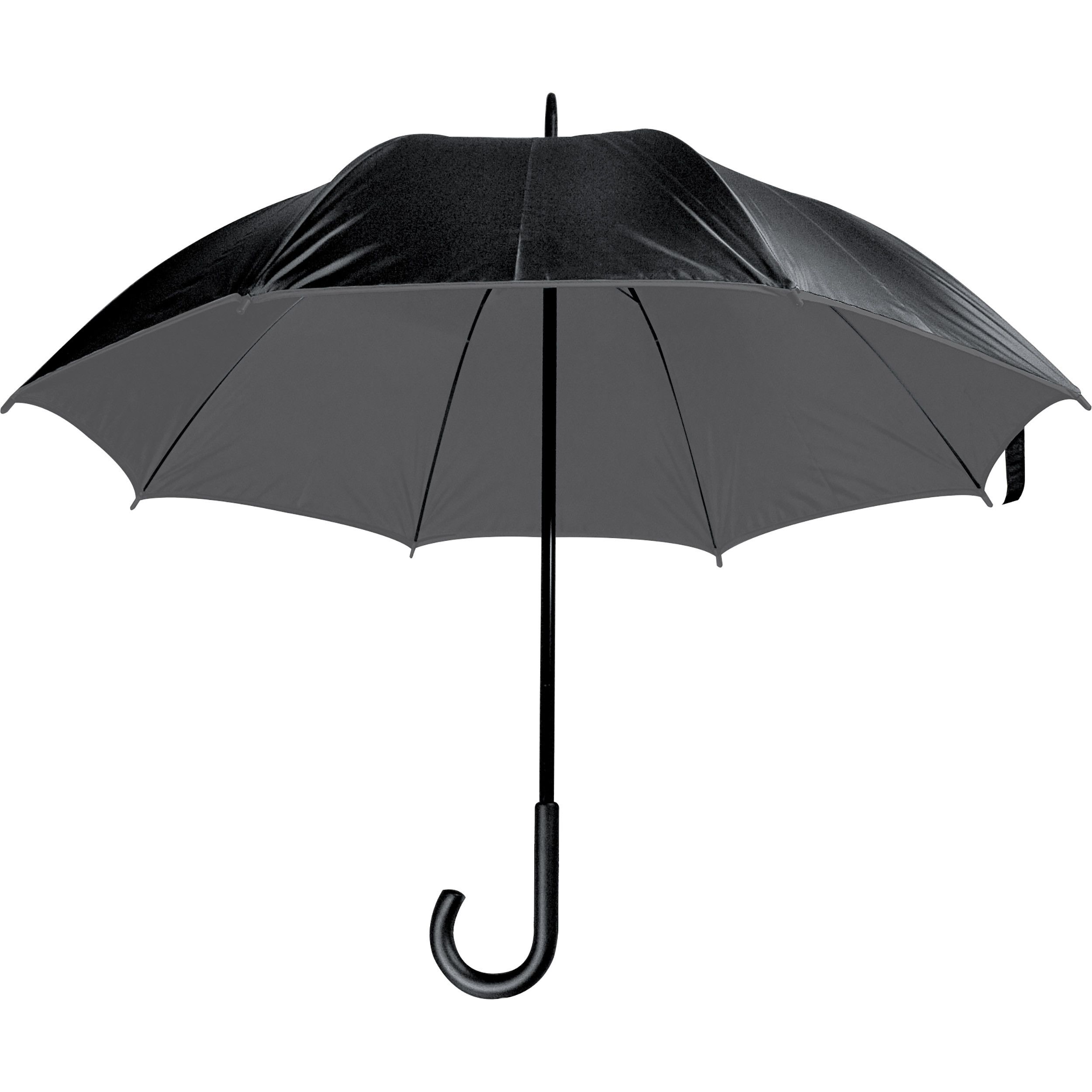 Luxuriöser Regenschirm mit doppelter Bespannung - silbergrau-318