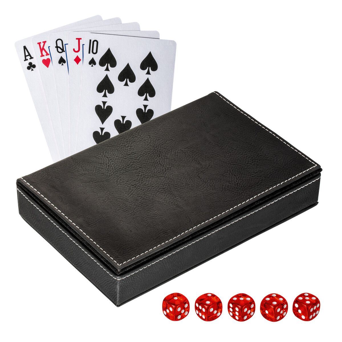Spielkarten-Set mit Box RE98-SALAMINA - schwarz-744
