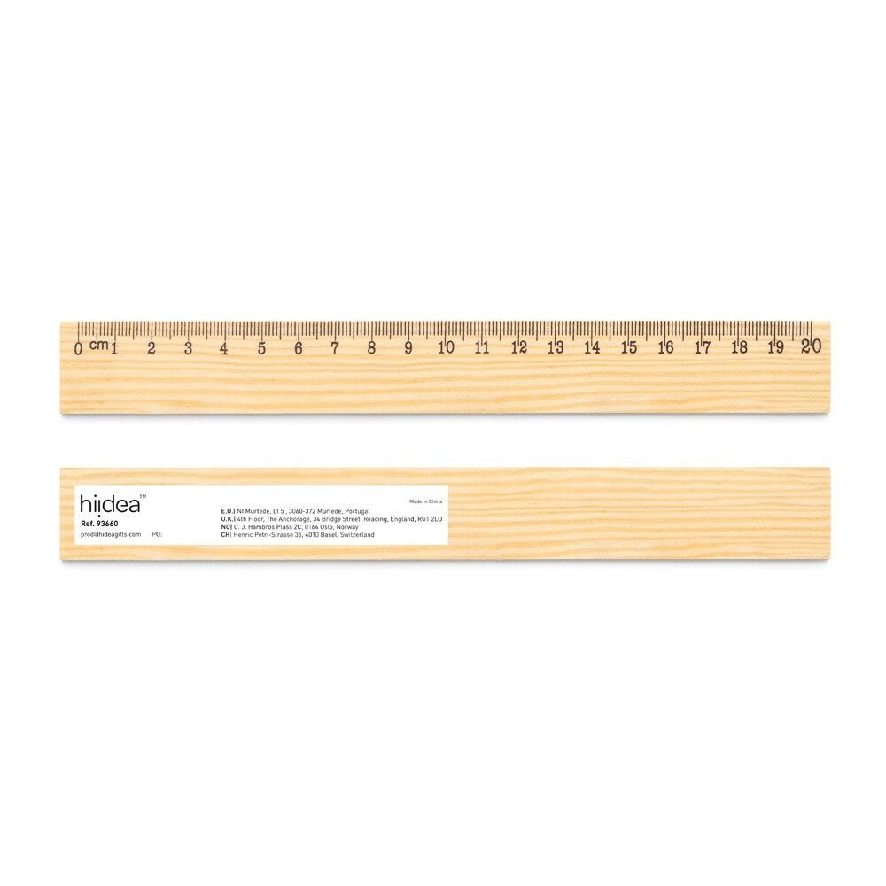 WESLEY 20 Lineal aus Kiefernholz mit 20 cm Skala - naturhell-438
