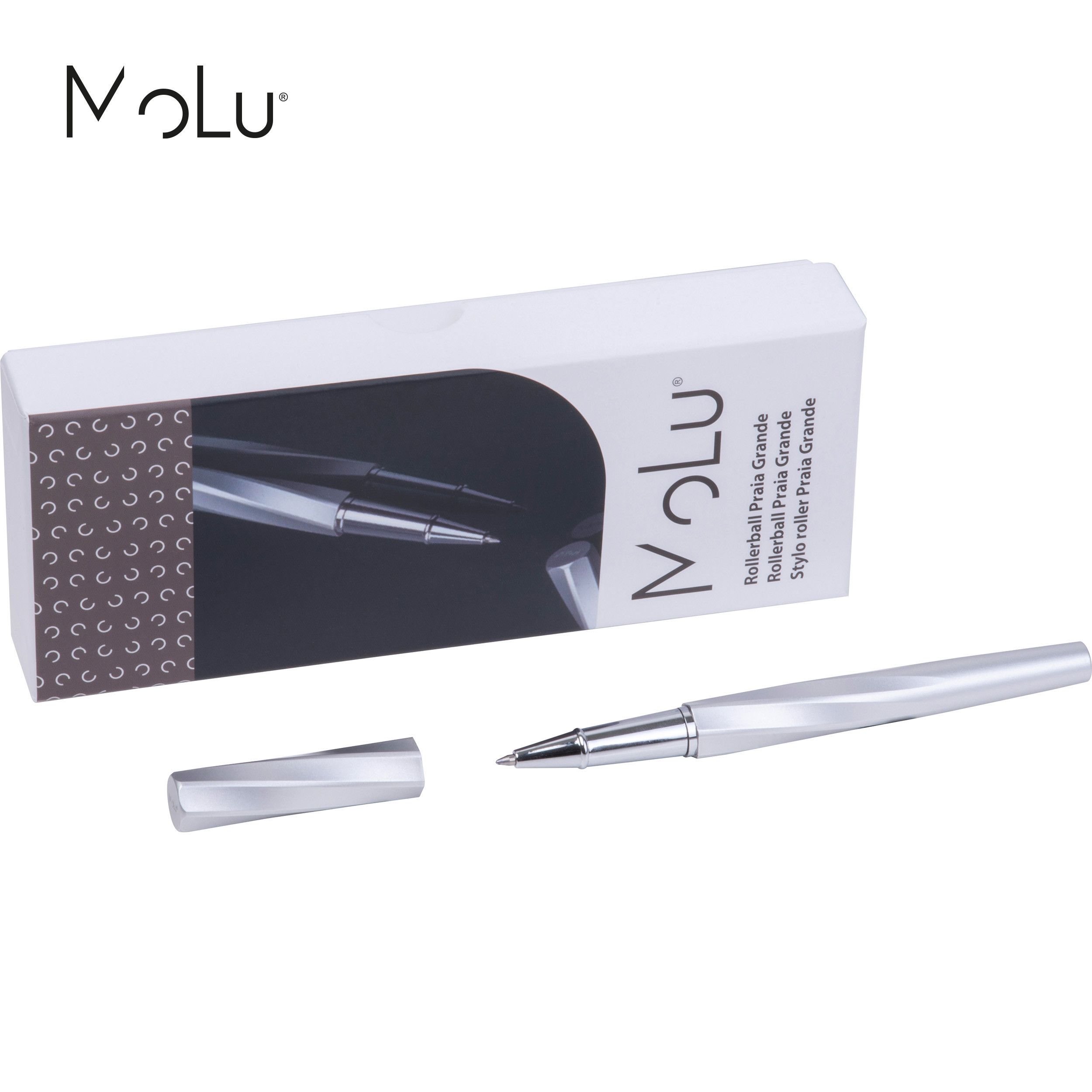 MoLu Messing Rollerball Praia Grande - silbergrau-870