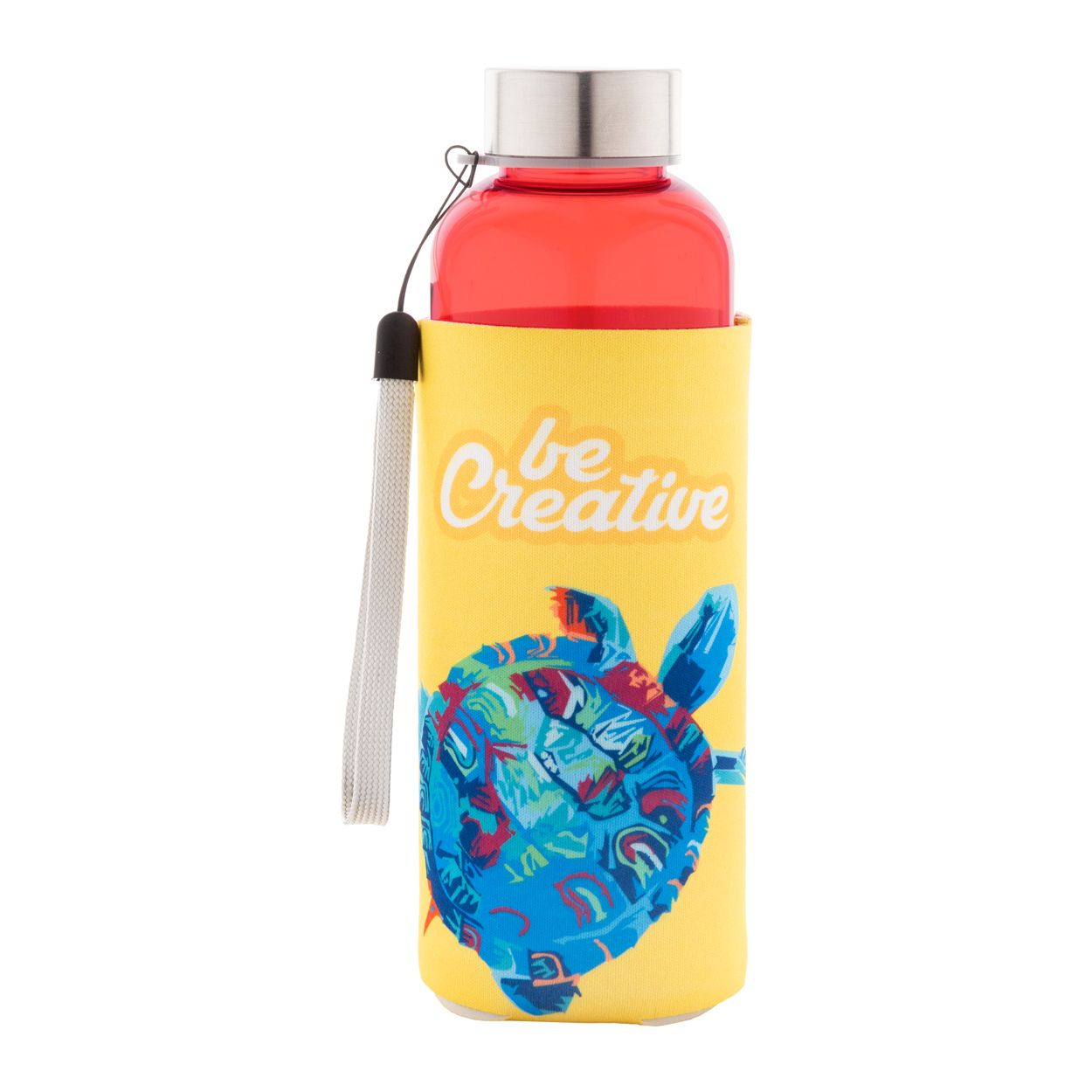 Pemba Creative RPET Flasche - rot - weiß-849