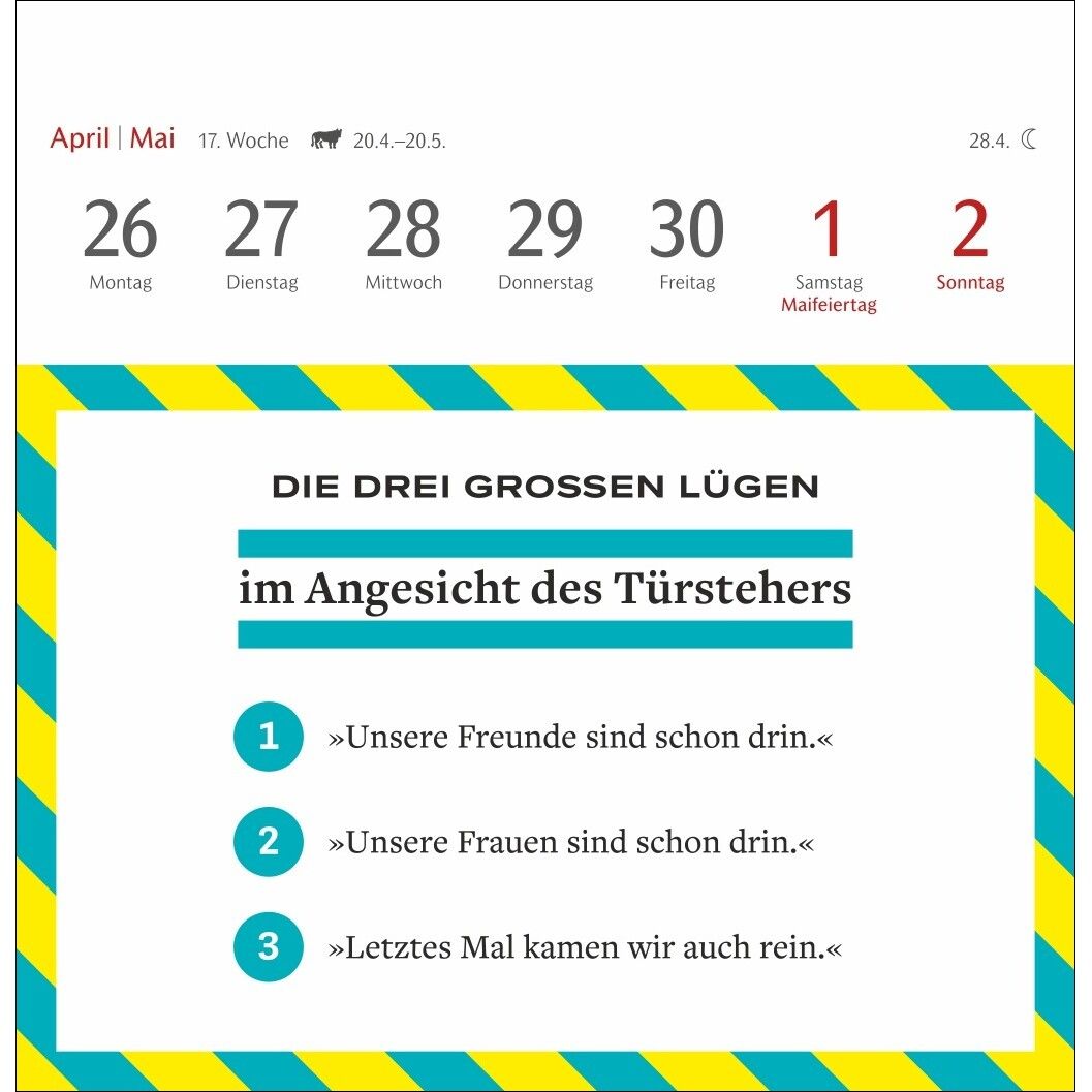 Die drei großen Lügen Premium-Postkartenkalender-943