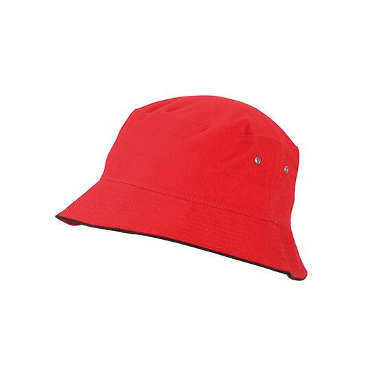 Fisherman Piping Hat - red - black-890