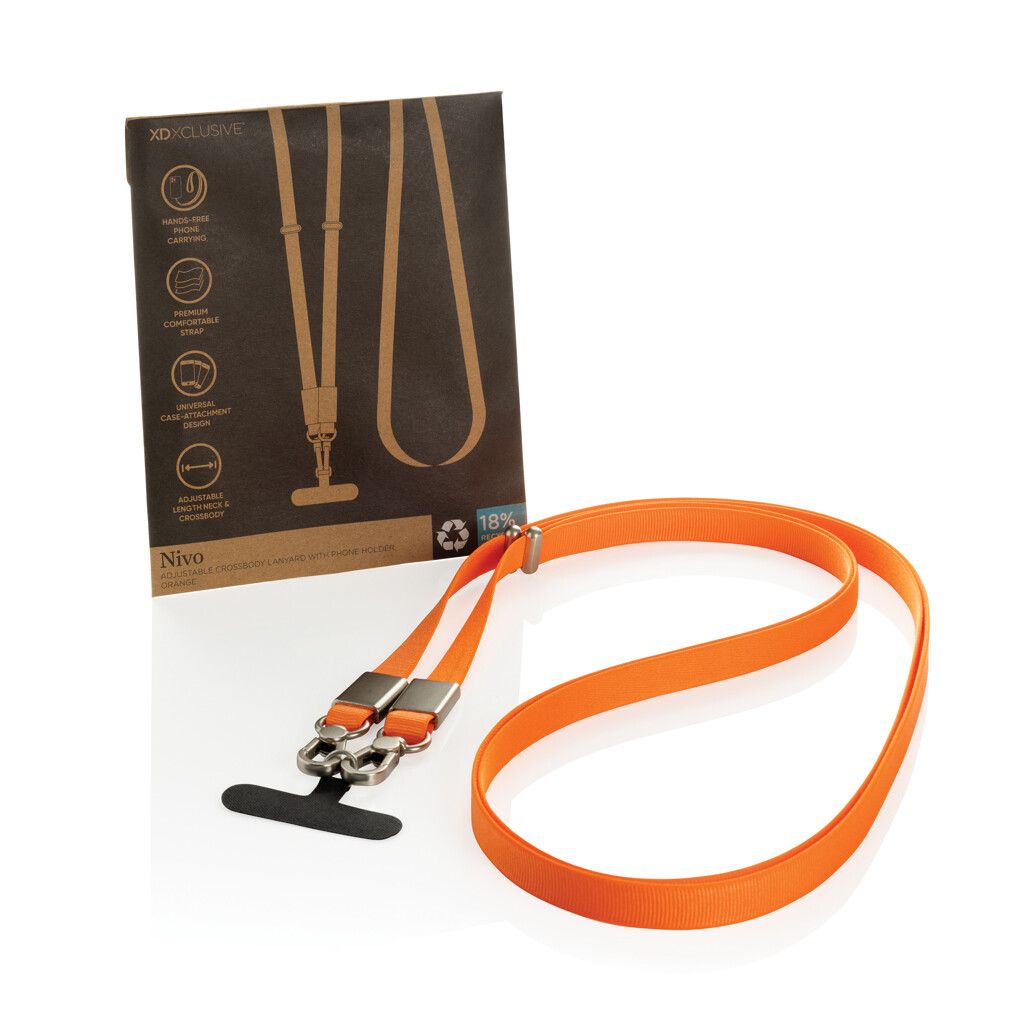 Nivo Crossbody-Handyband aus RCS recyceltem PET - orange-606