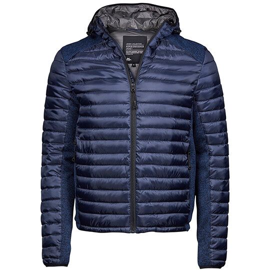 Men´s Hooded Outdoor Crossover Jacket - navy - navy melange-920
