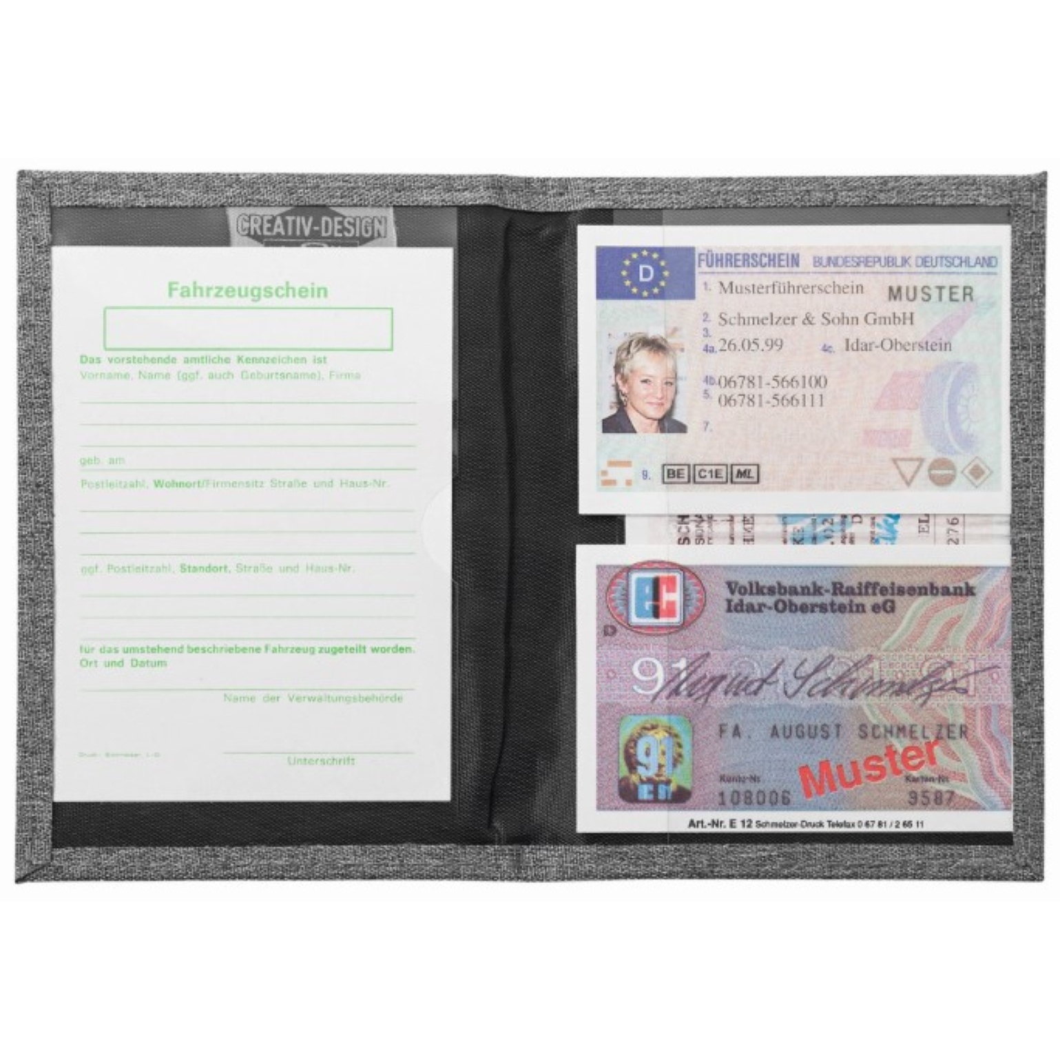 CreativDesign® Ausweistasche "Metropolis" - grau-24