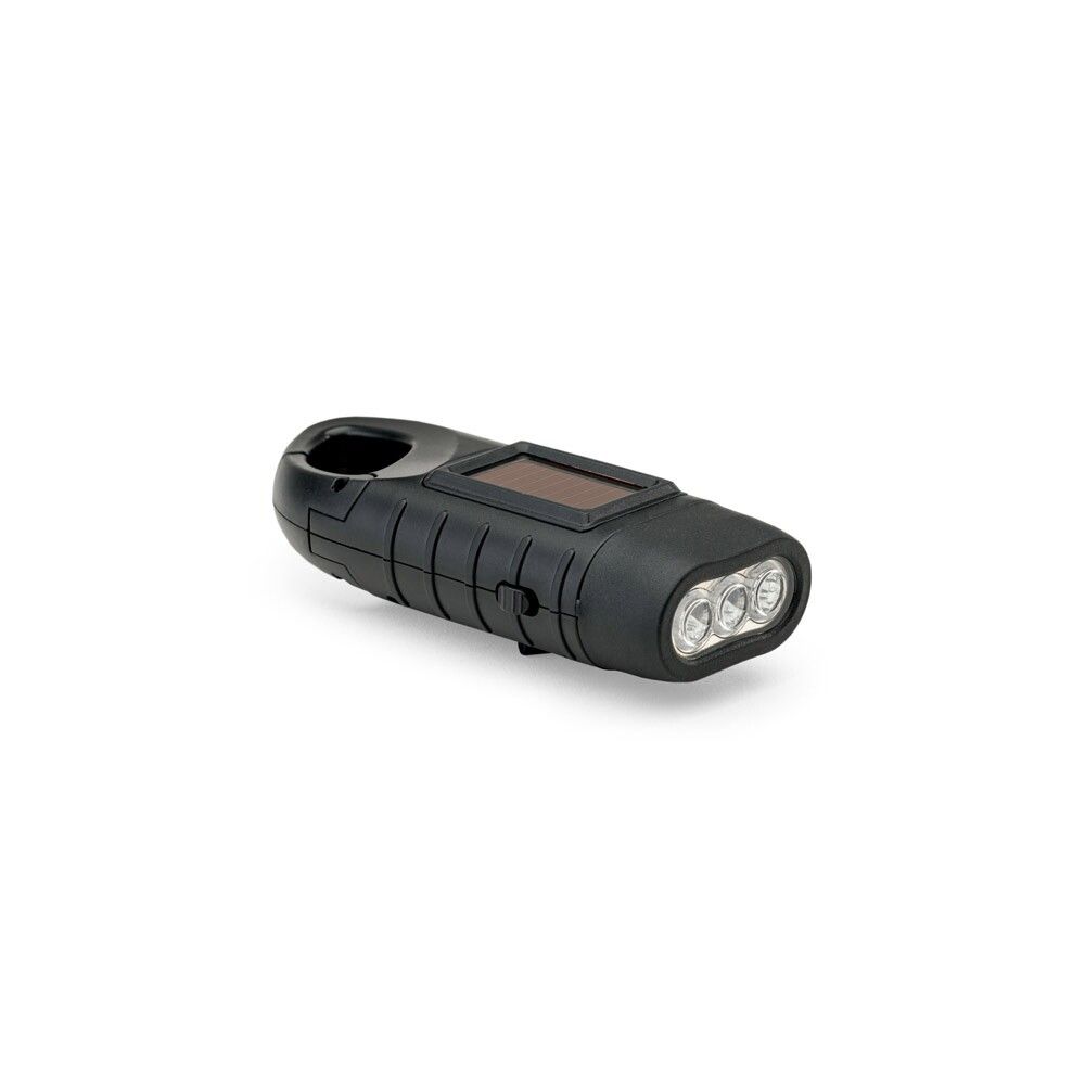 SOLARKY Kompakte 0.5 W ABS-Taschenlampe mit 3 weißen LEDs mit 90 Lumen - schwarz-574