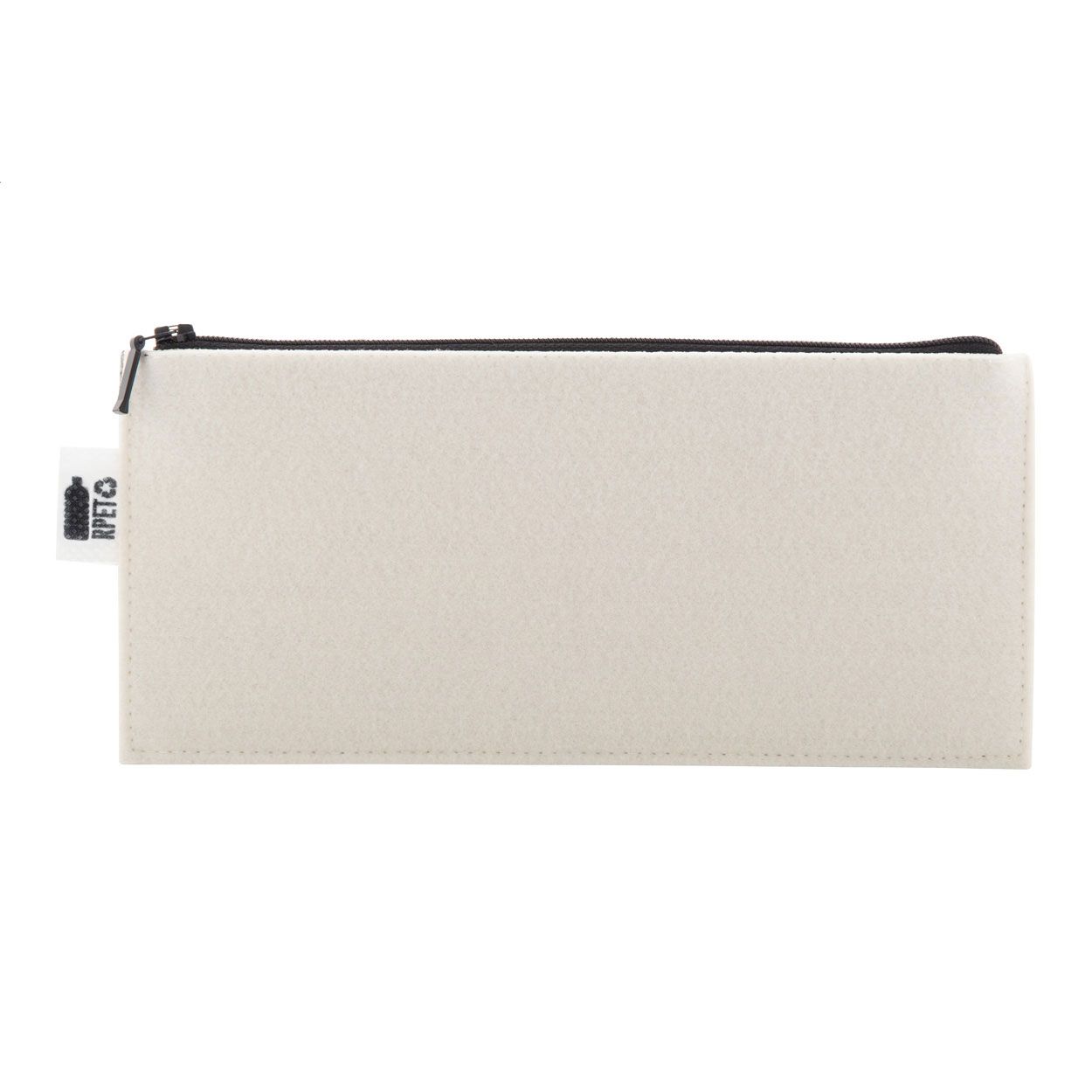CreaFelt Pen Zip individuelle RPET Stiftetasche - weiß - grau-472