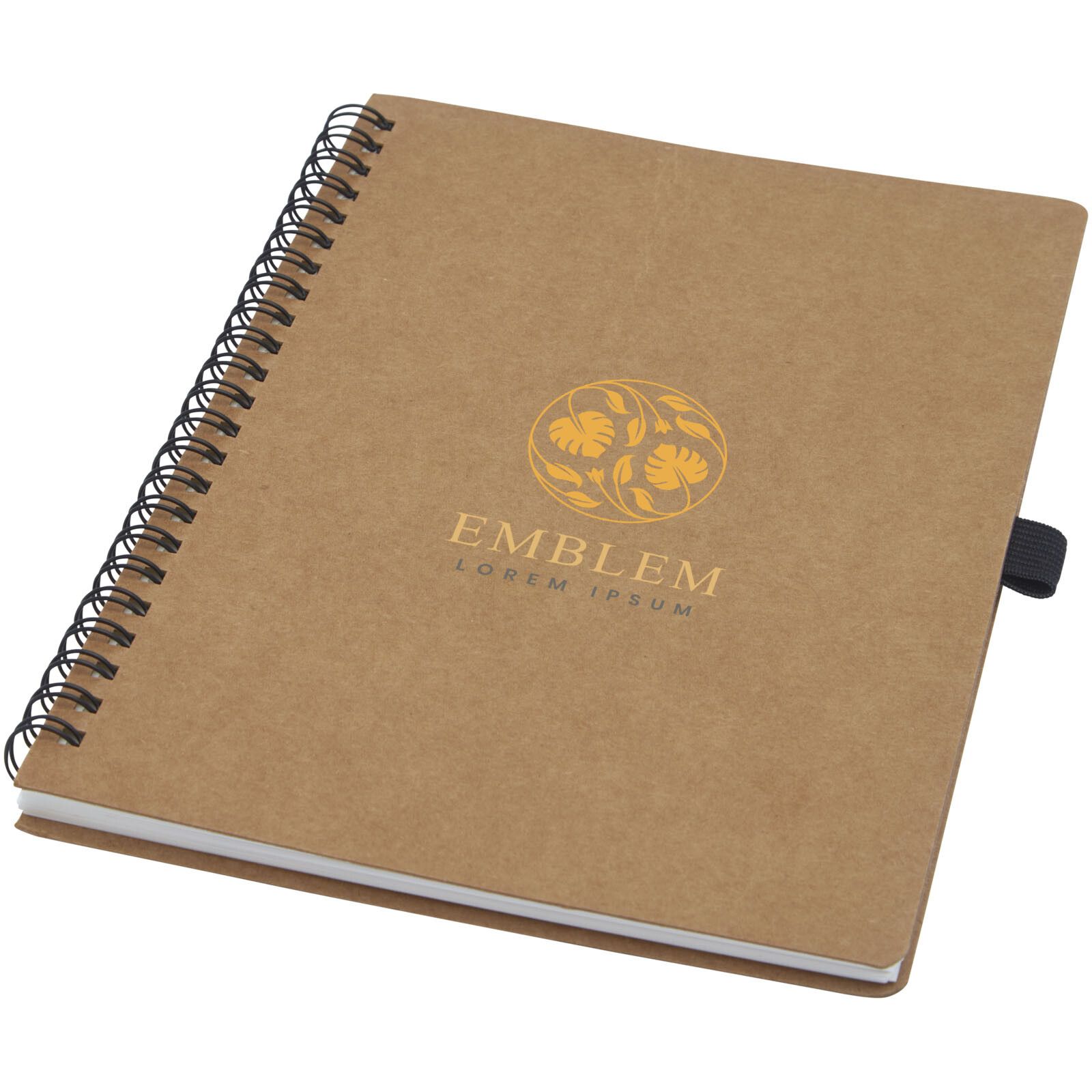 Cobble A5 Notizbuch mit Spiralbindung aus recyceltem Karton mit Steinpapier - natur-493