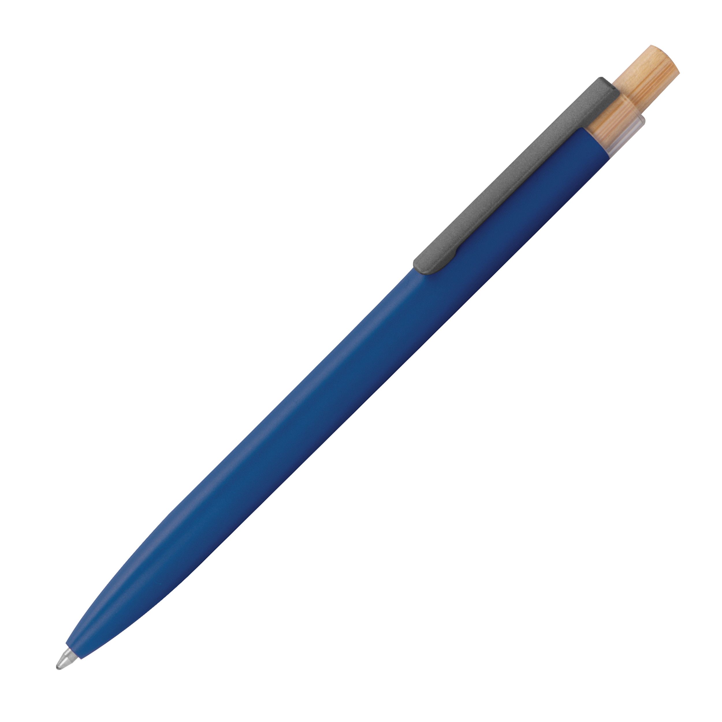 Schreibset mit Kugelschreiber und Rollerball aus recyceltem Aluminium  - blau-818