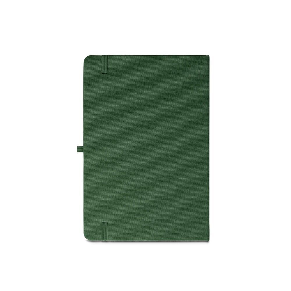 ANNE A5 Notizbuch aus recyceltem Polyester mit linierten Seiten - dunkelgrün-952