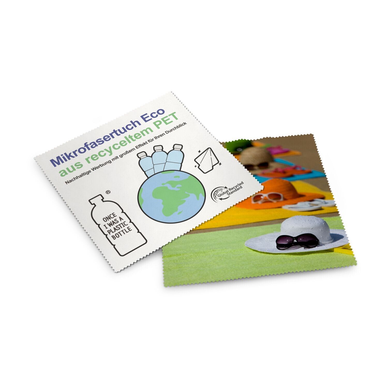 Brillenputztuch rPET Lose - ohne Verpackung - 18 x 18 cm-243