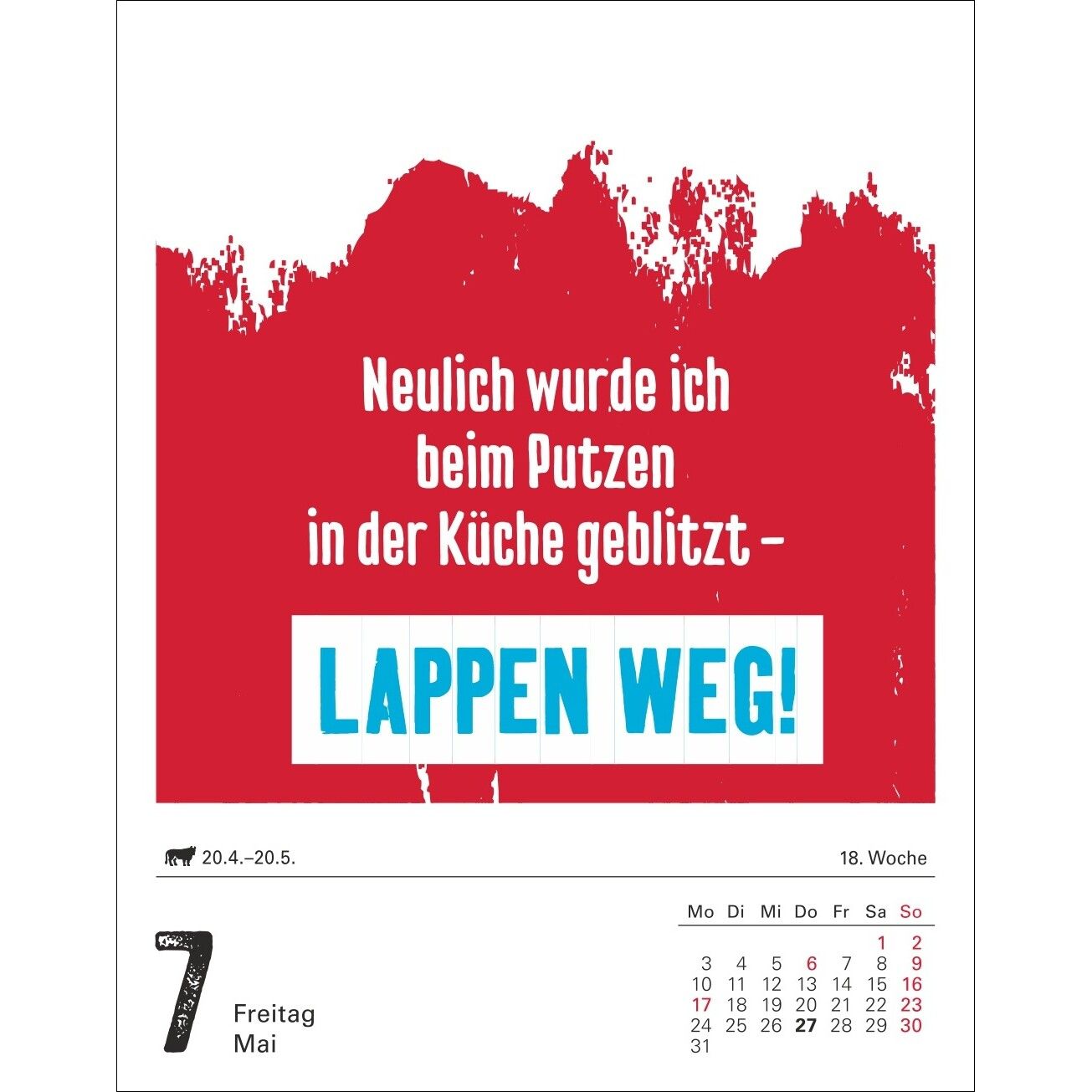 Lange Rede kurzer Gin Tagesabreißkalender-437
