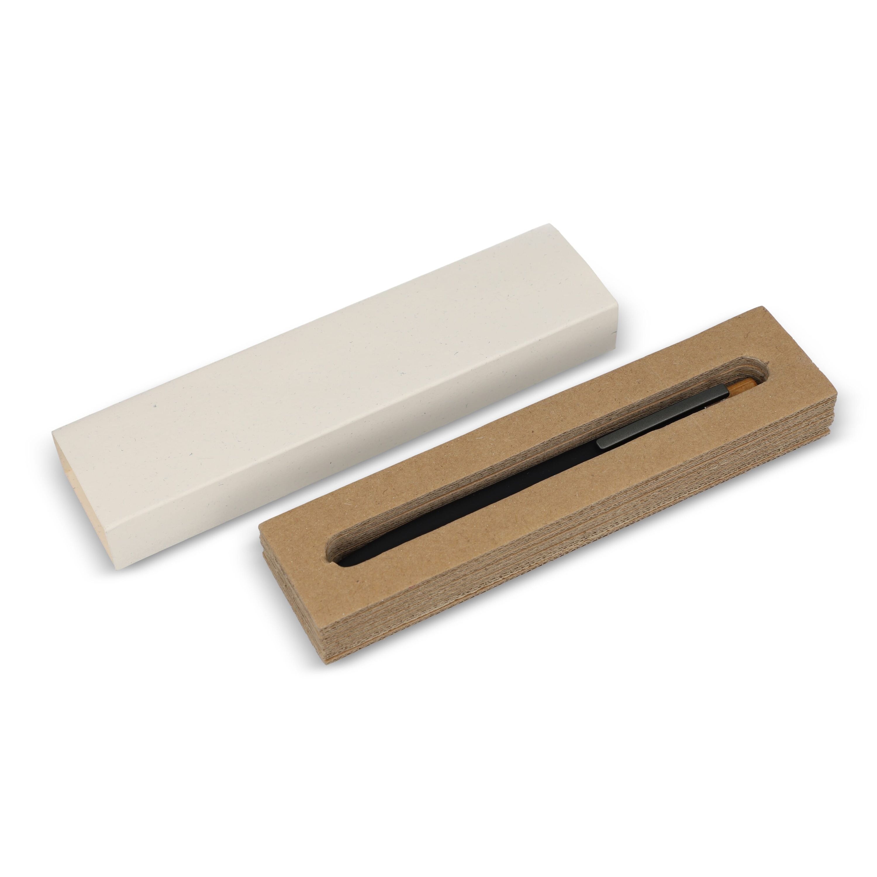 Stiftebox aus recyceltem Milchkarton, 1 Stift - beige-147