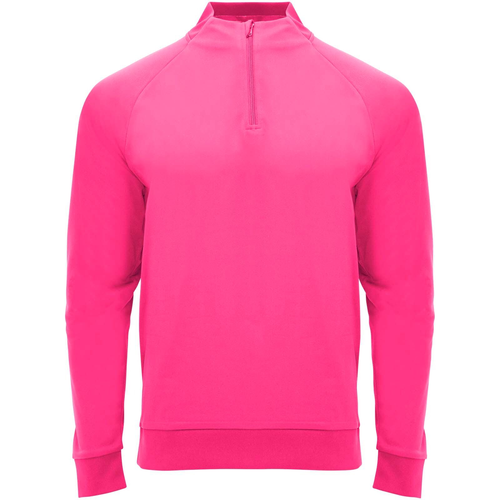 Epiro 200 g/m² Half-Zip Sweatshirt für Kinder - fluorrosa-628