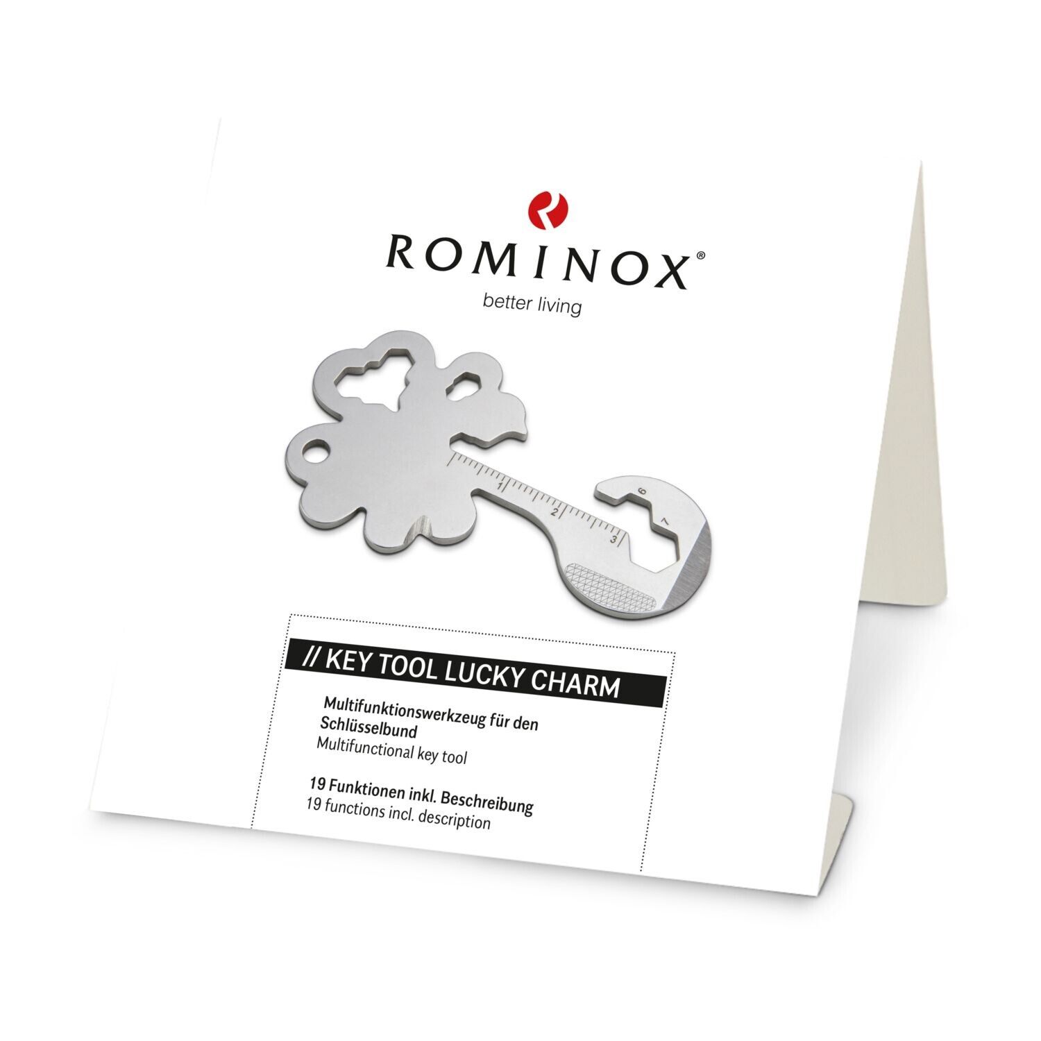 ROMINOX® Key Tool Lucky Charm - 19 functions (Kleeblatt Glücksbringer)-144