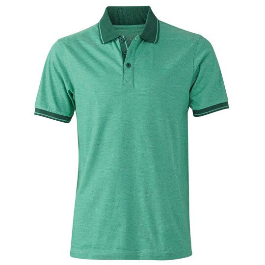 Men´s Heather Polo - wine melange - wine-480