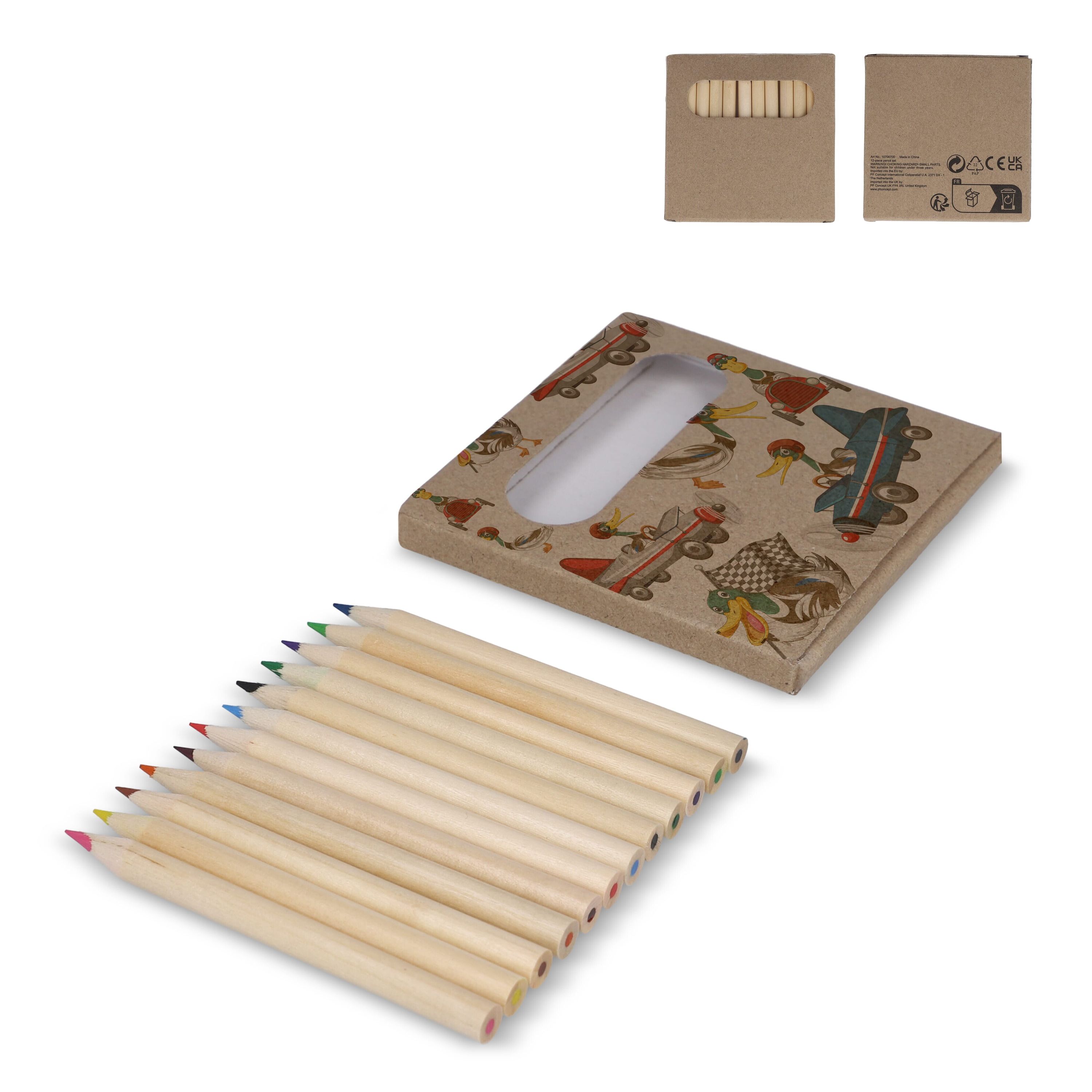 12 Buntstifte in Kraftbox - natur-351