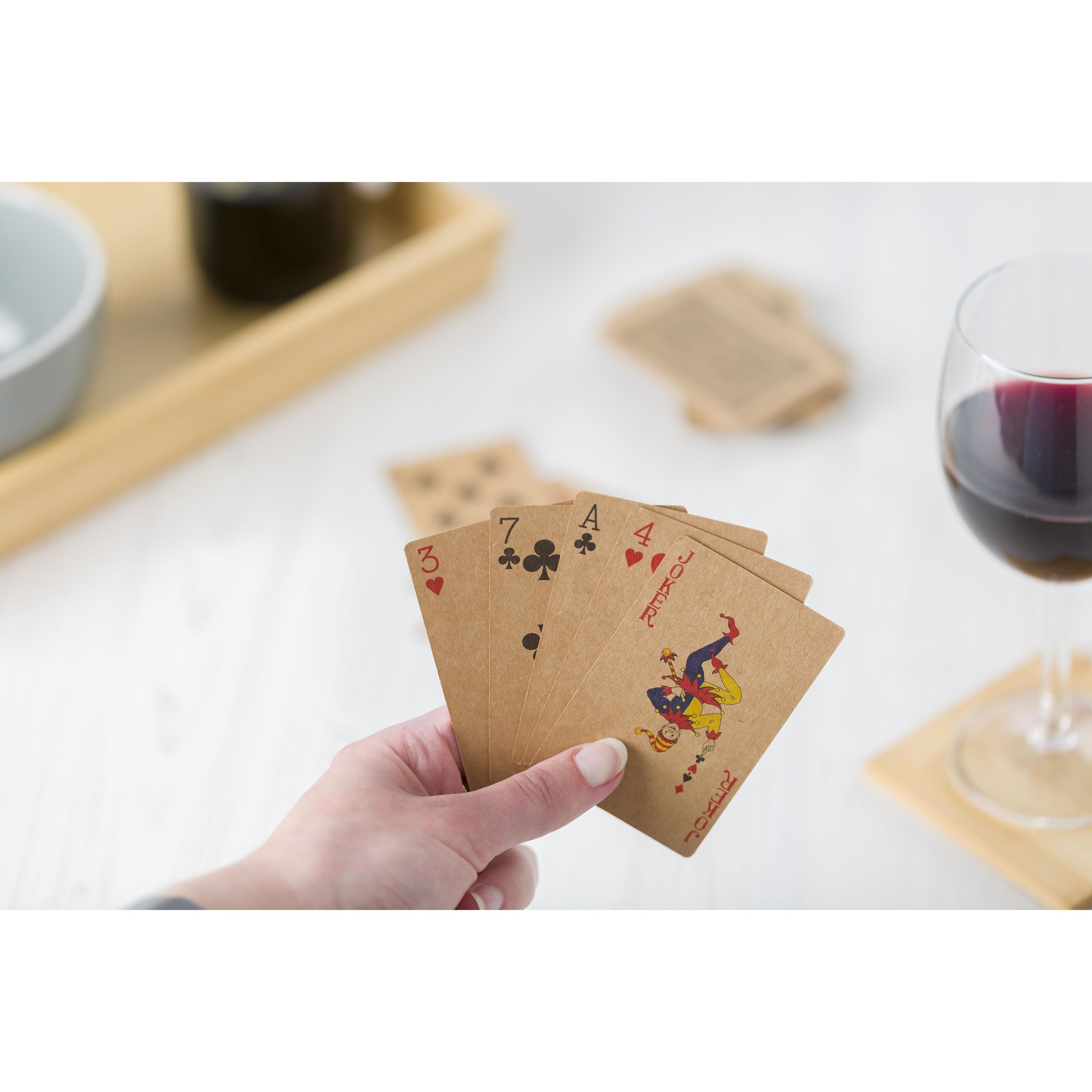Spielkarten aus recyceltem Papier Andreina - braun-996