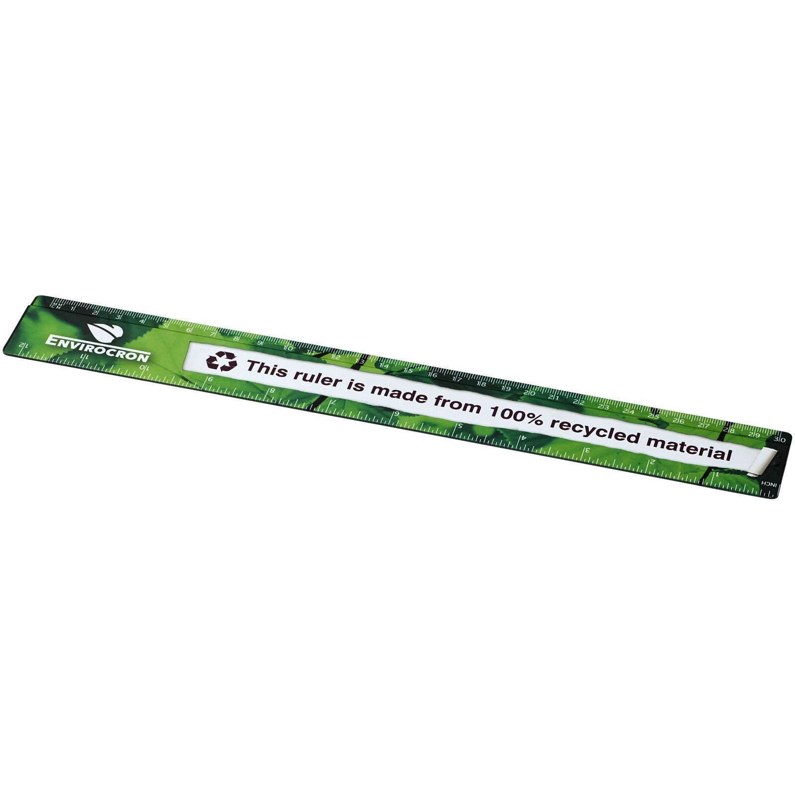 Terran 30 cm Lineal aus 100 % recyceltem Kunststoff - schwarz-713