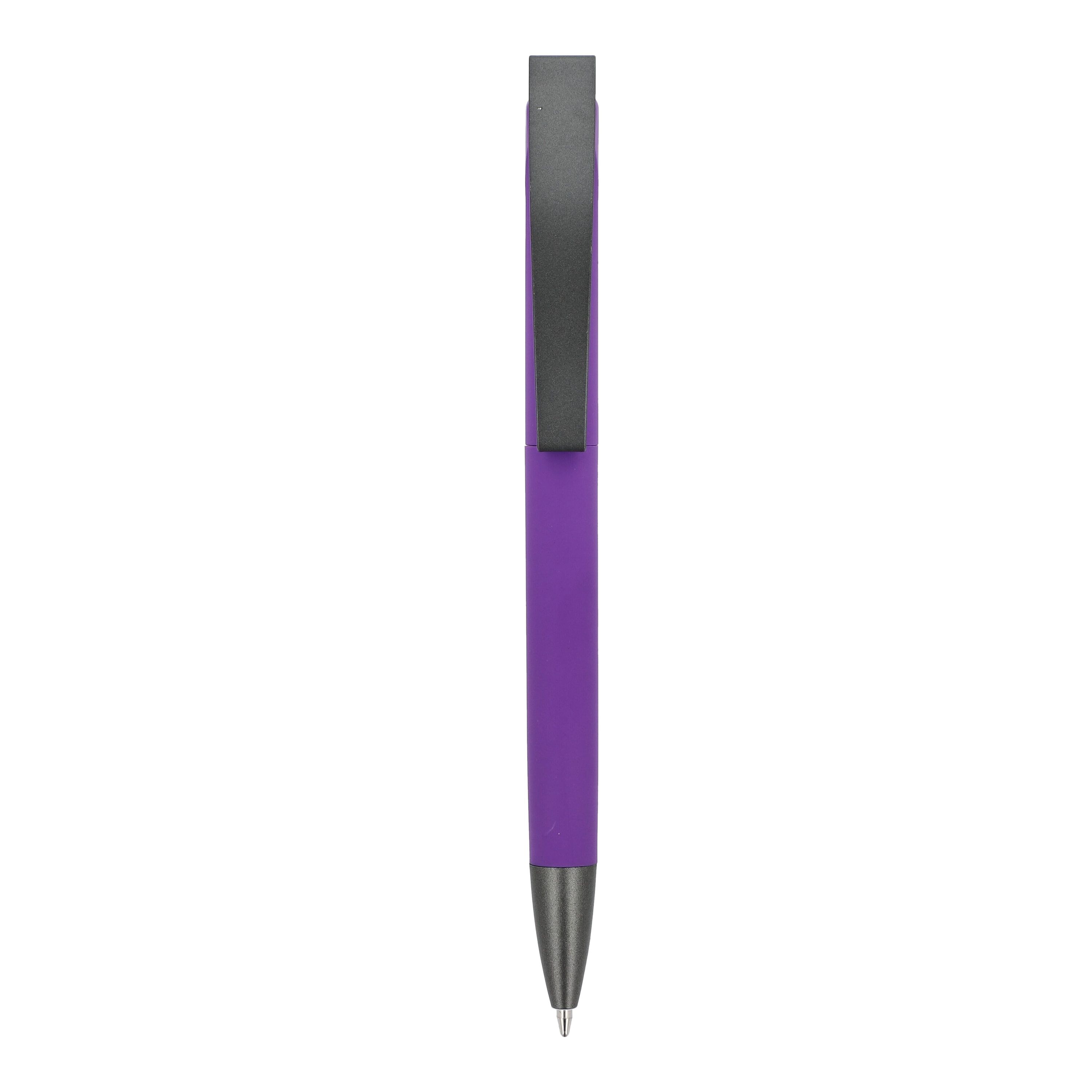 Kugelschreiber Vegas Softtouch Metallclip - purple-865