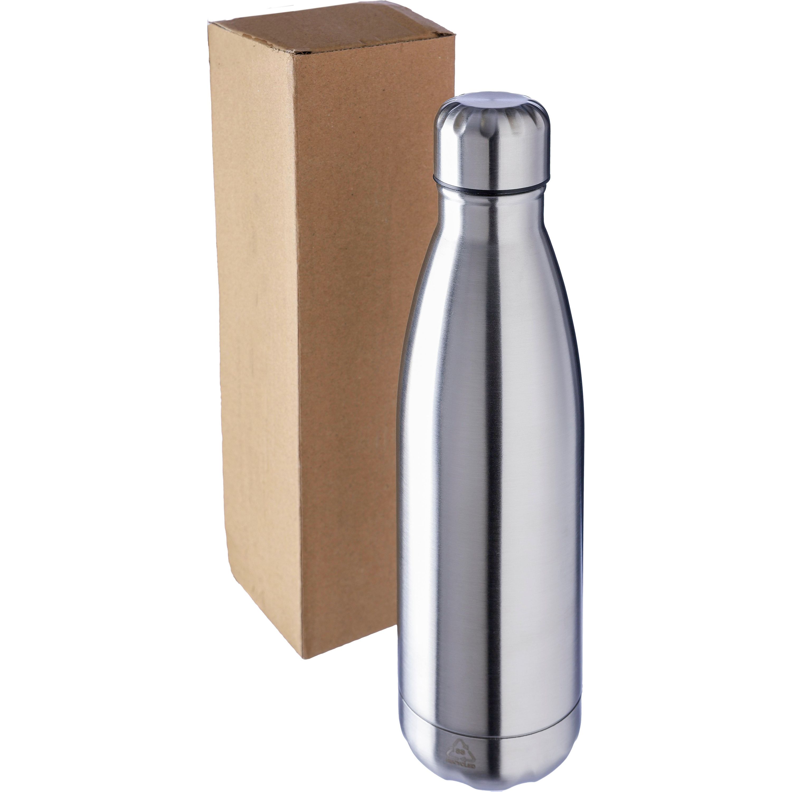 Doppelwandige Edelstahlflasche 500 ml Clifford aus recyceltem Stahl - schwarz-926