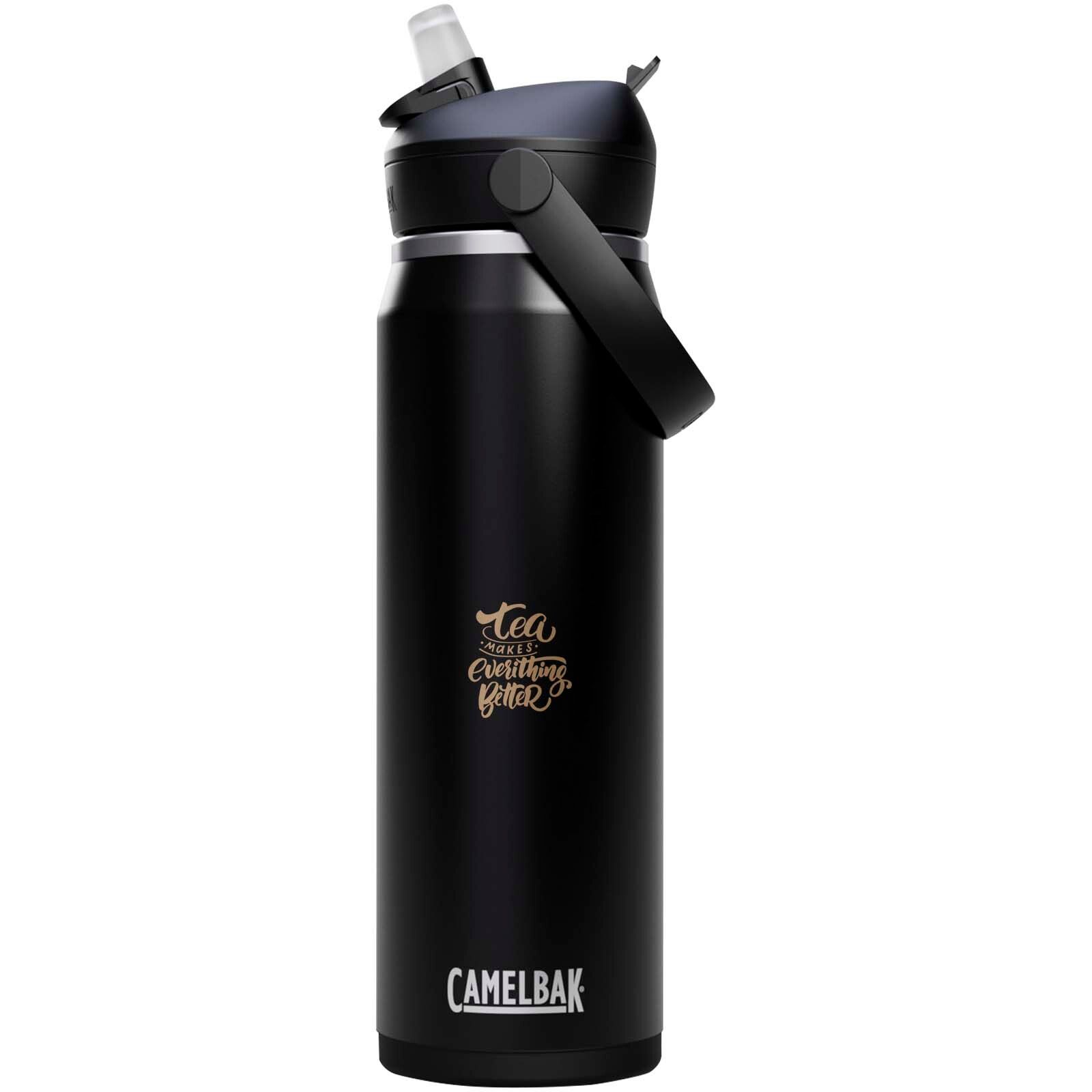 Camelbak Thrive Flip VSS 740 ml Edelstahl Trinkflasche mit Flip Strohhalm - schwarz-276