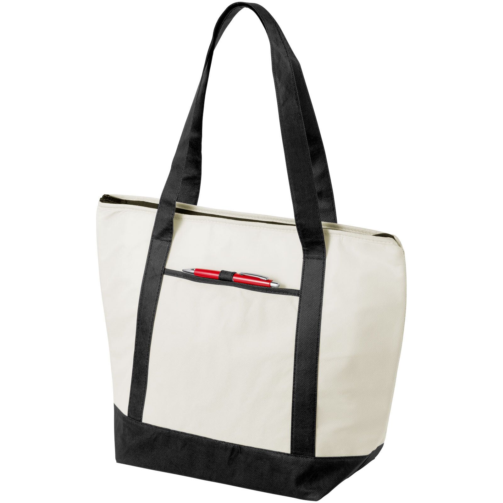 Lighthouse Non Woven Kühltasche 21L - natural -  schwarz-564