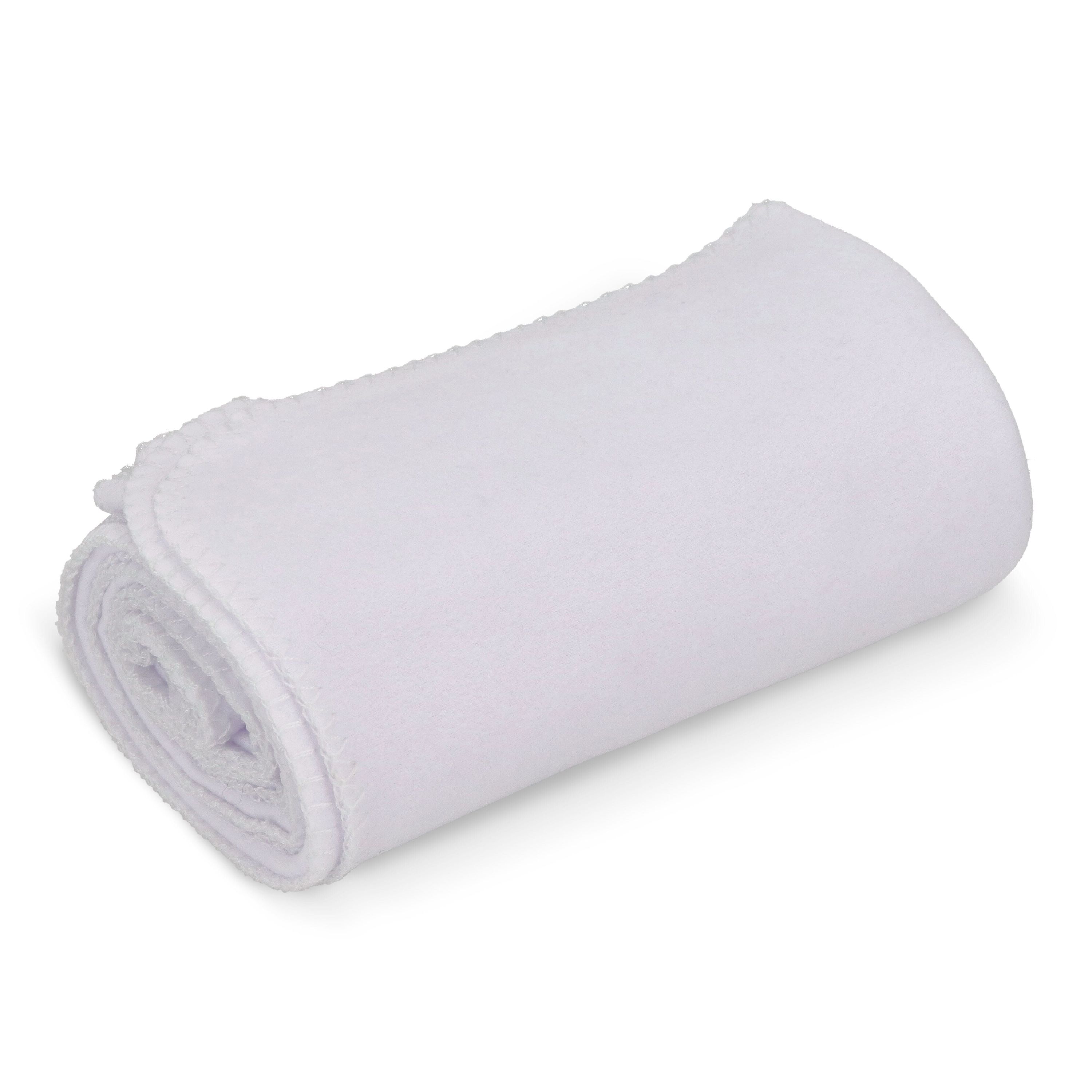 Polarfleece-Decke OEKO-TEX® Sublimation 120 x 150 cm 190 g/m² - weiss-666