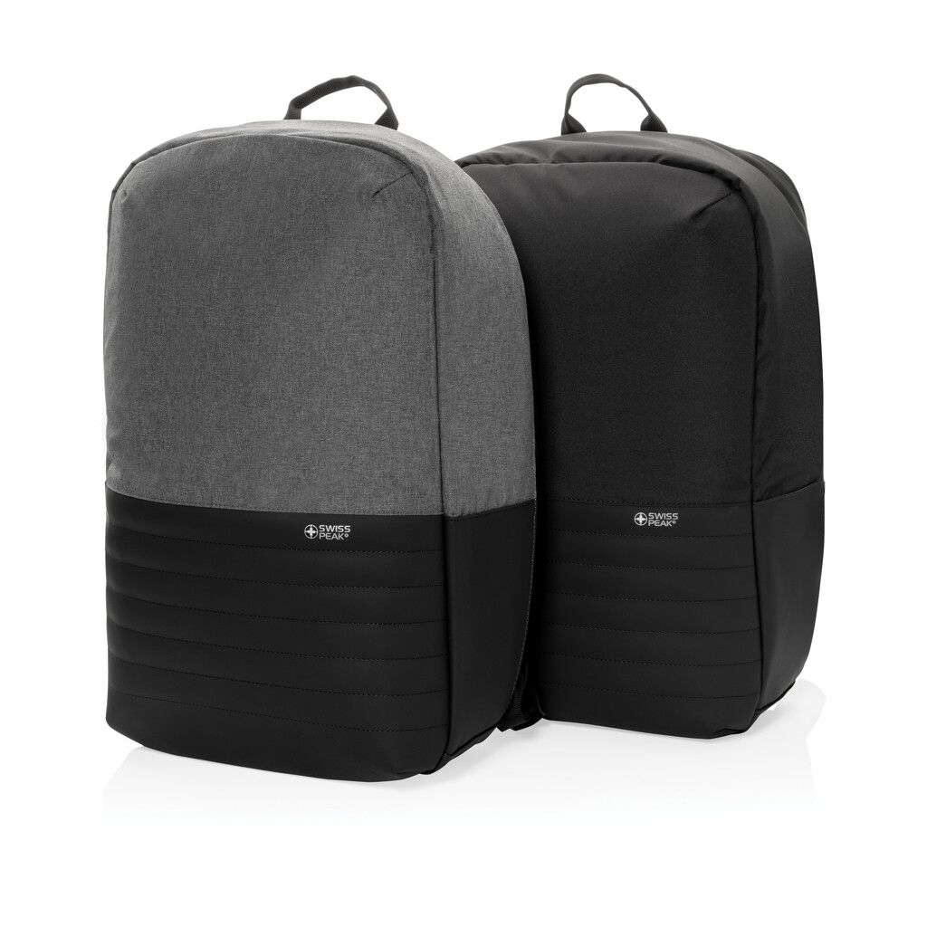 Swiss Peak AWARE™ Anti-Theft-RFID 15.6"-Laptop-Rucksack - grau-402