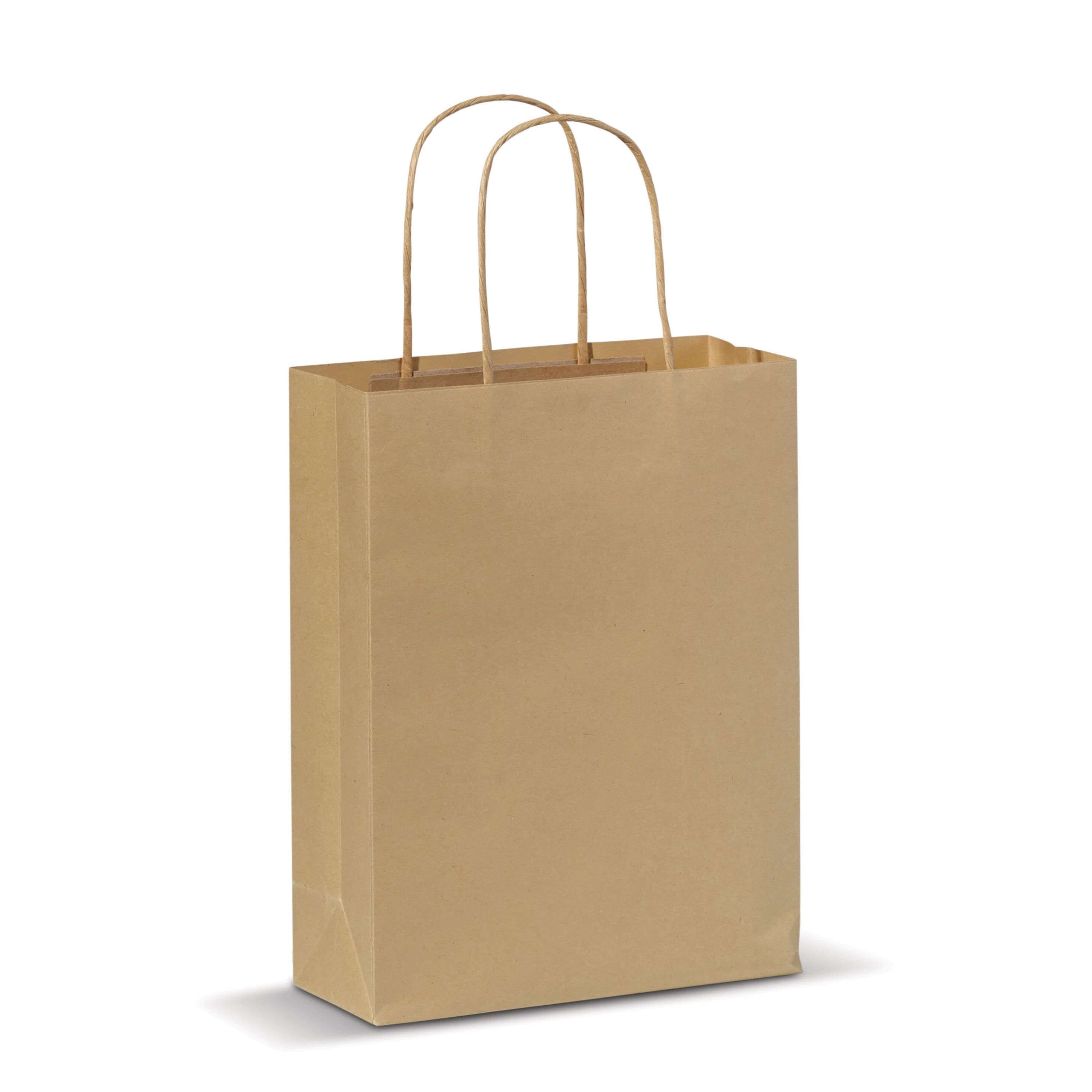 Kleine Papiertasche im Eco Look 120g/m² - hellbraun-834