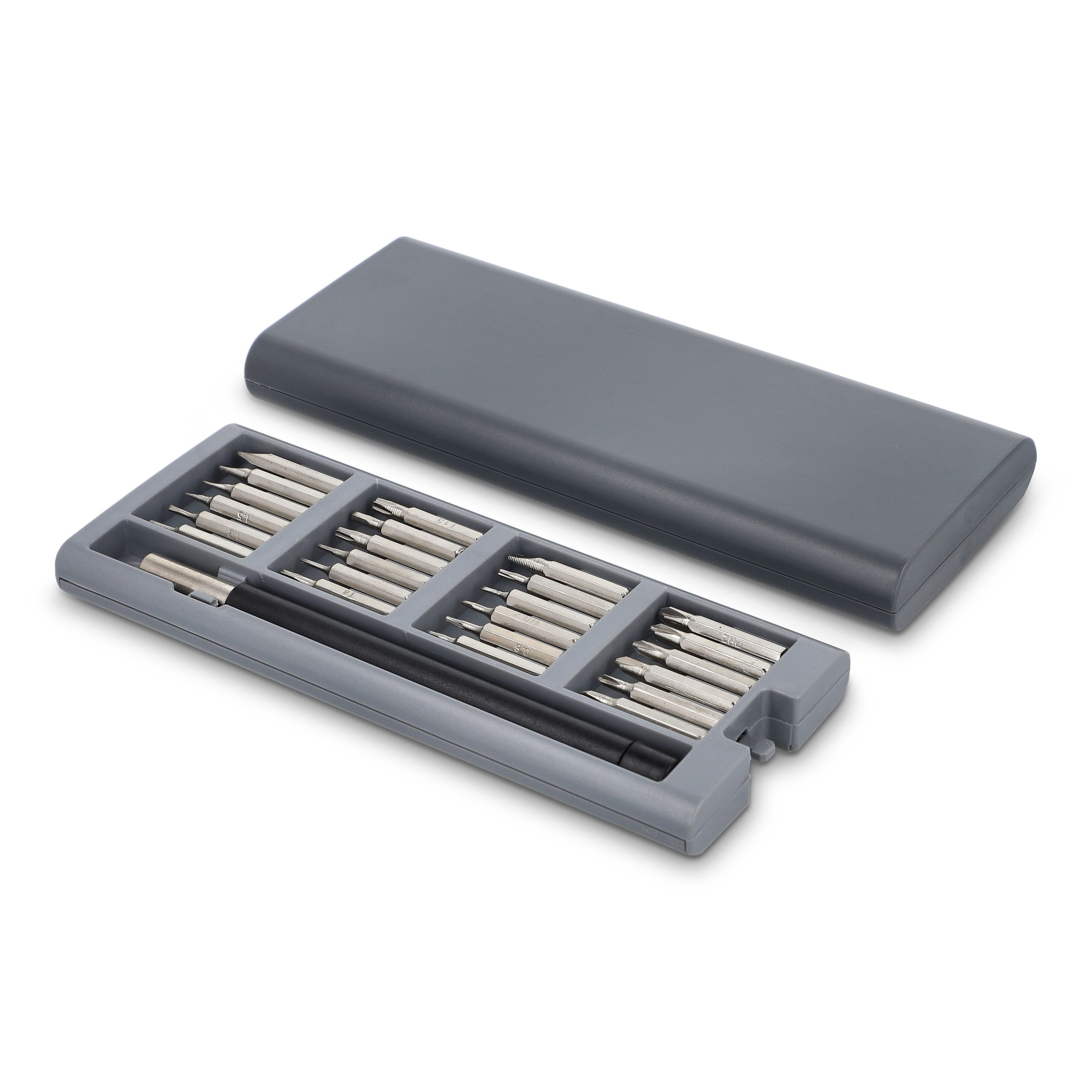 24-teiliges Präzisionsschraubendreher-Set mit Aufbewahrungsbox - grau-810