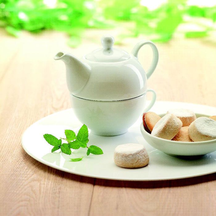 Tee-Set 400ml TEA TIME - weiß-994